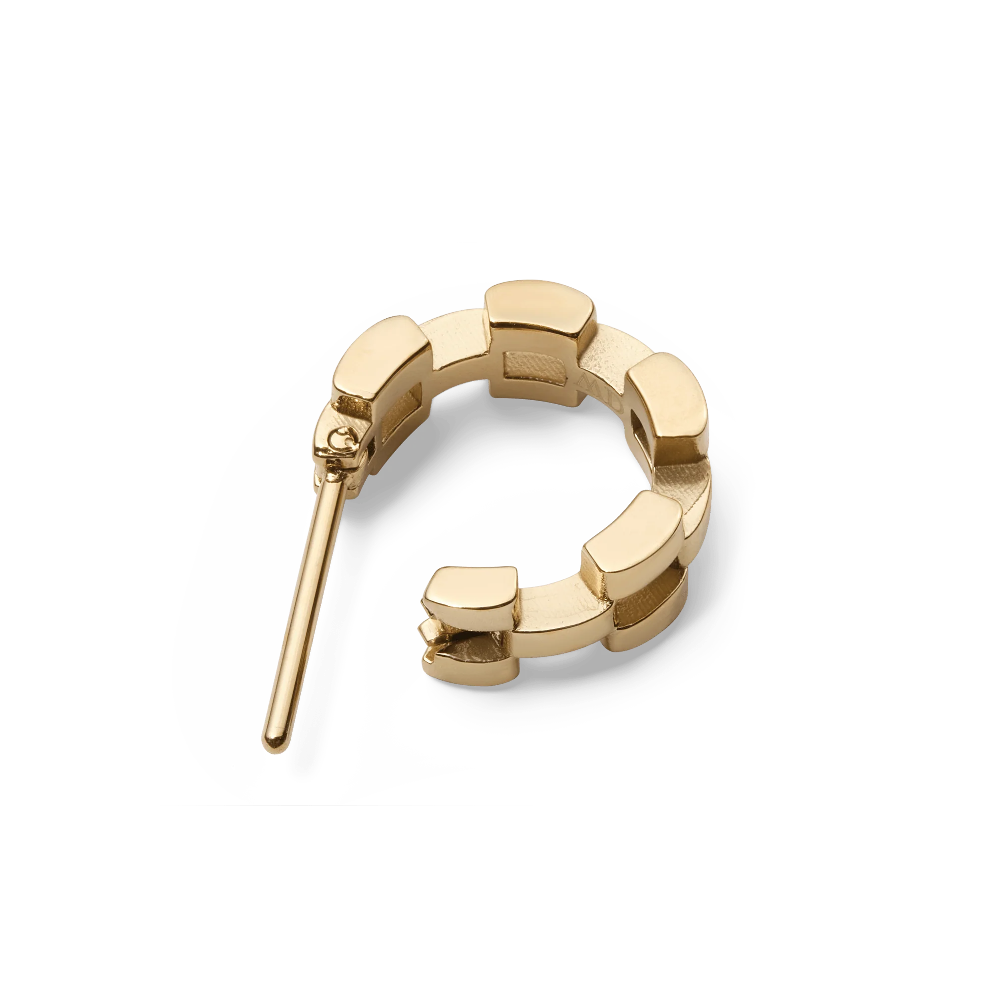 3-Link Earrings Gold - Image 4