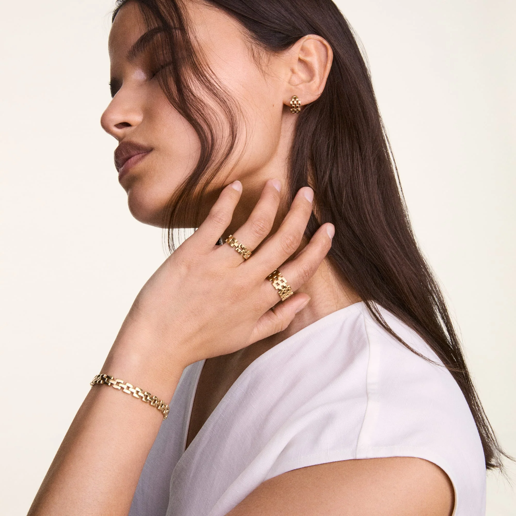 3-Link Ring Gold - Image 2