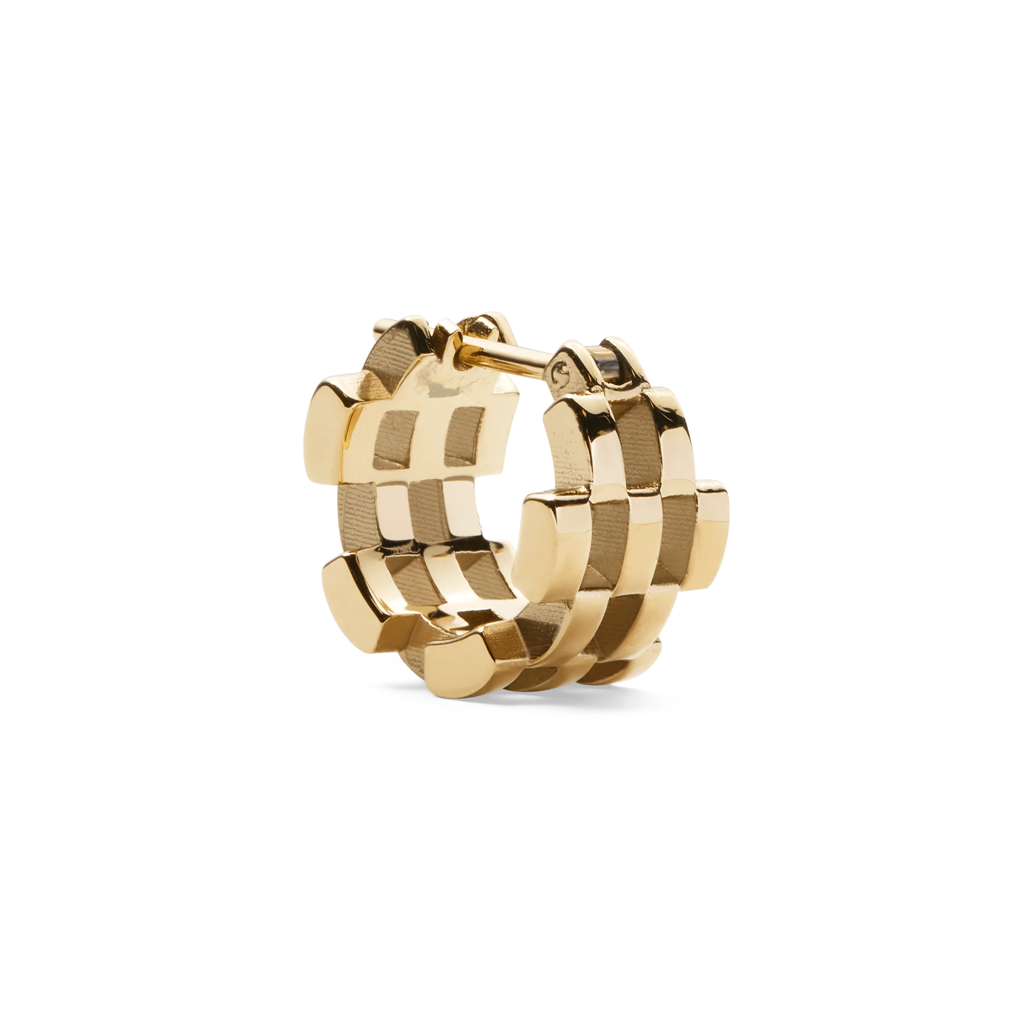 5-Link Earrings Gold - Image 3