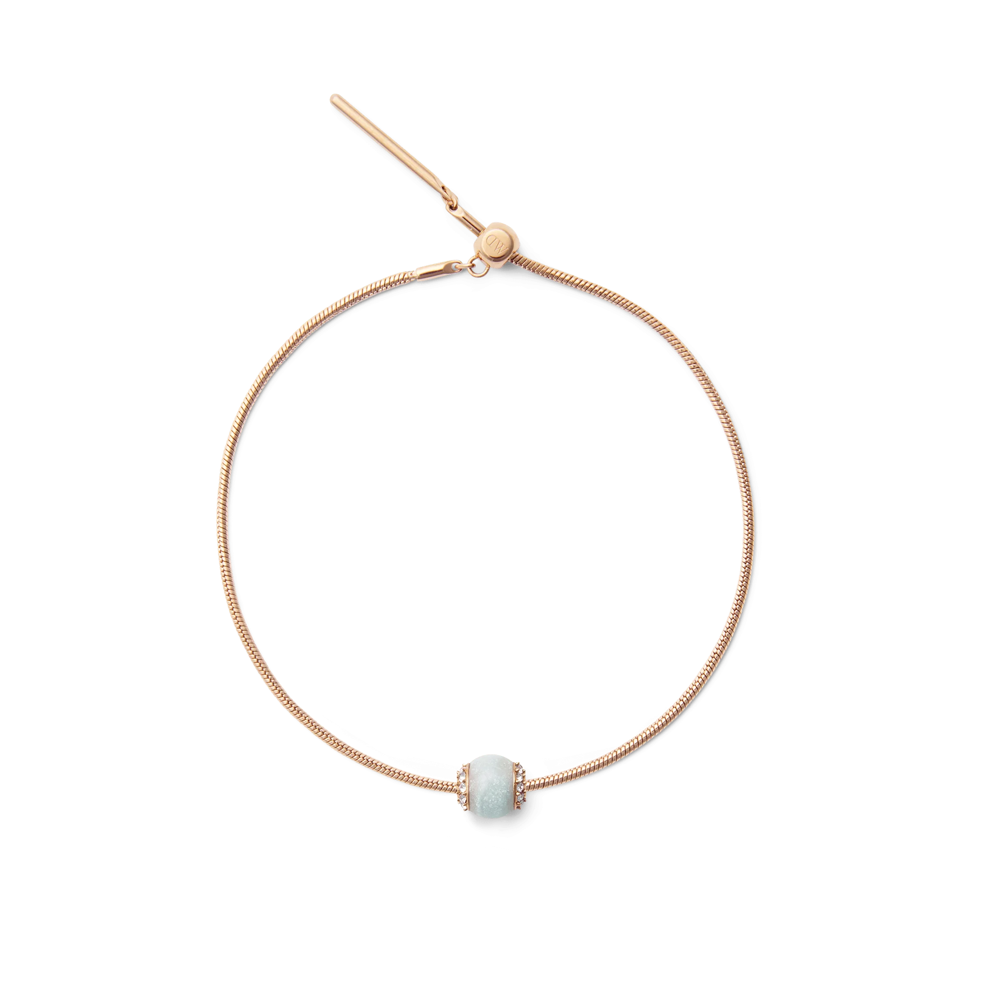 Amazonite Crystal Orb Rose Gold Charm - Image 4