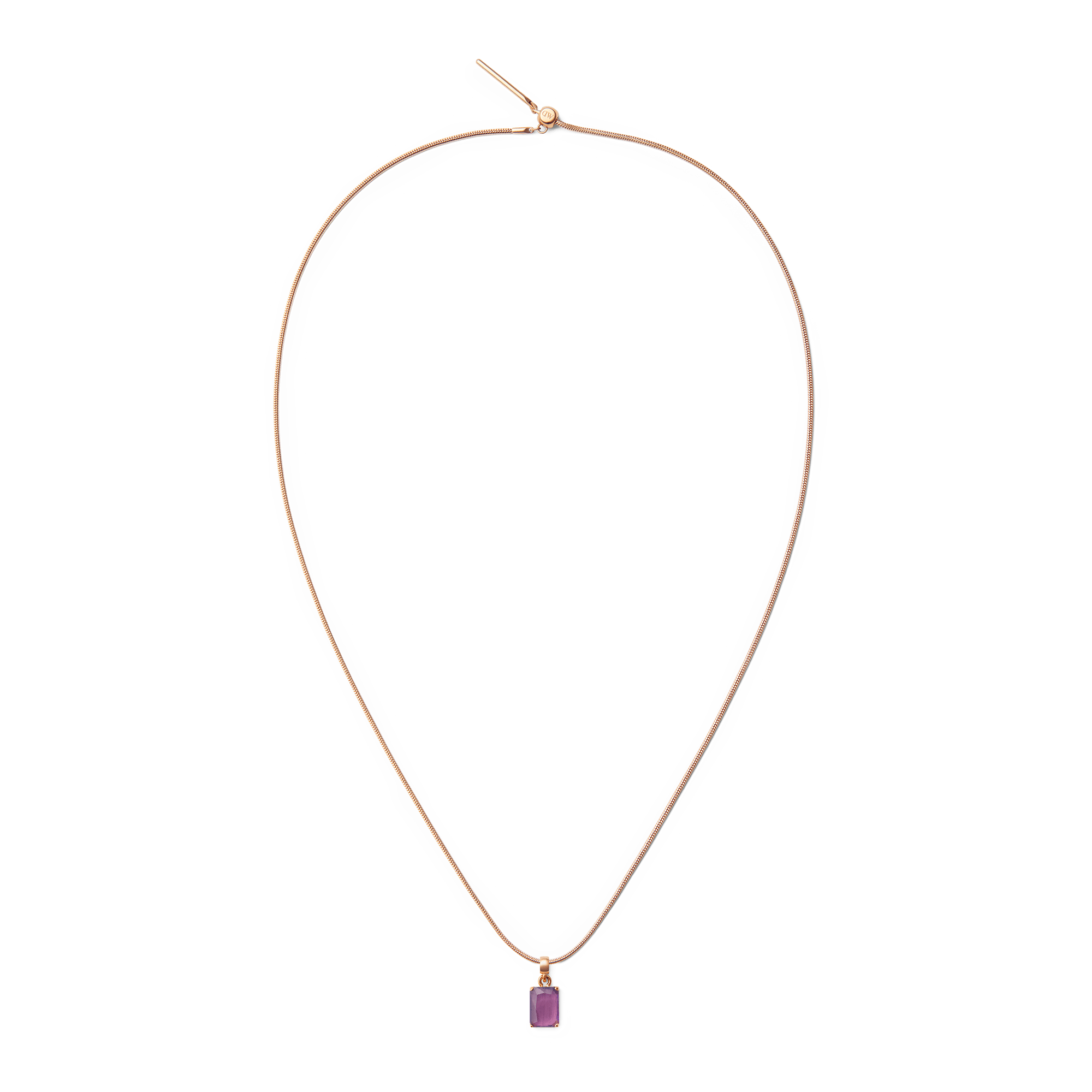 Amethyst Octagon Rose Gold Charm - Image 4