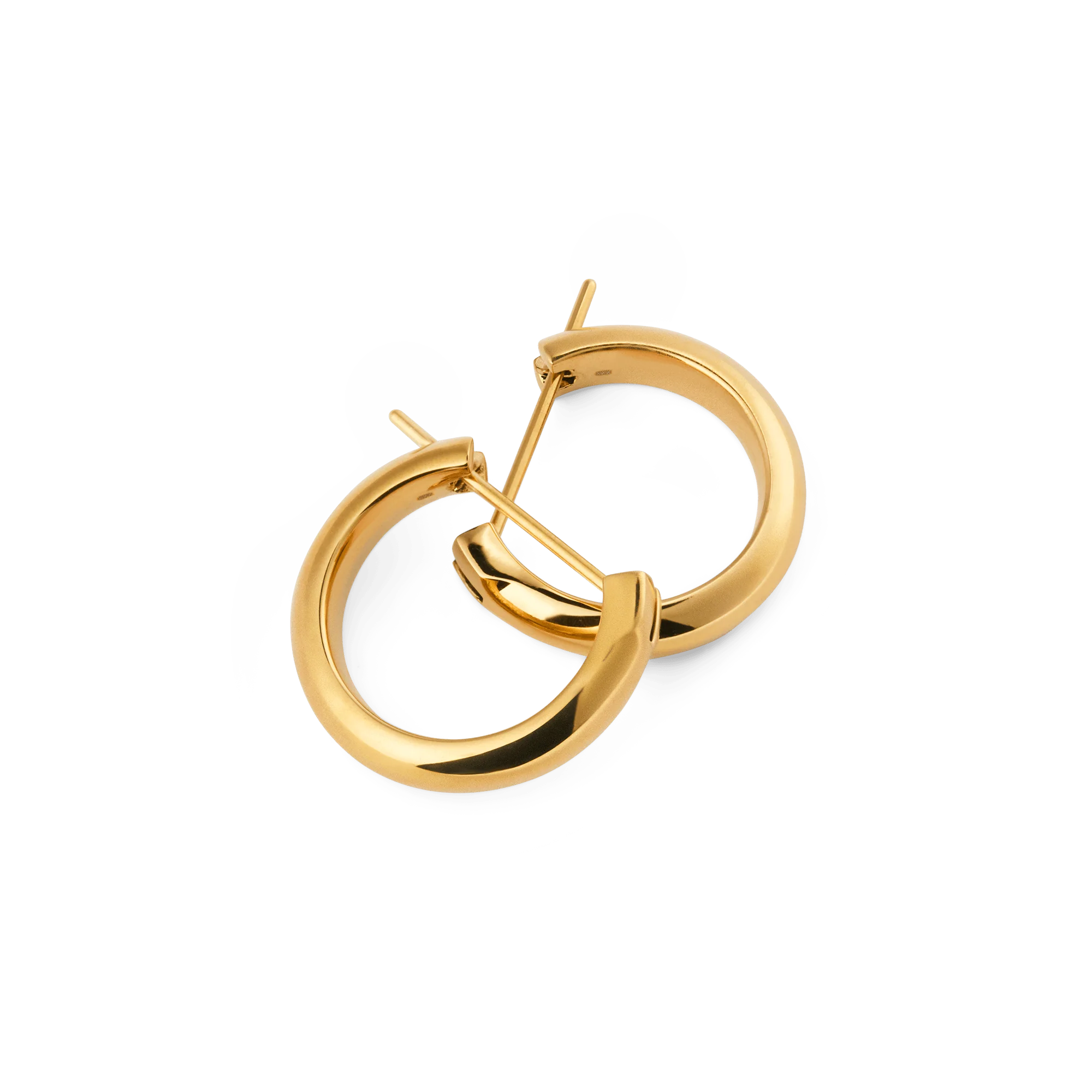 Arch Earrings Gold 12mm - Image 3