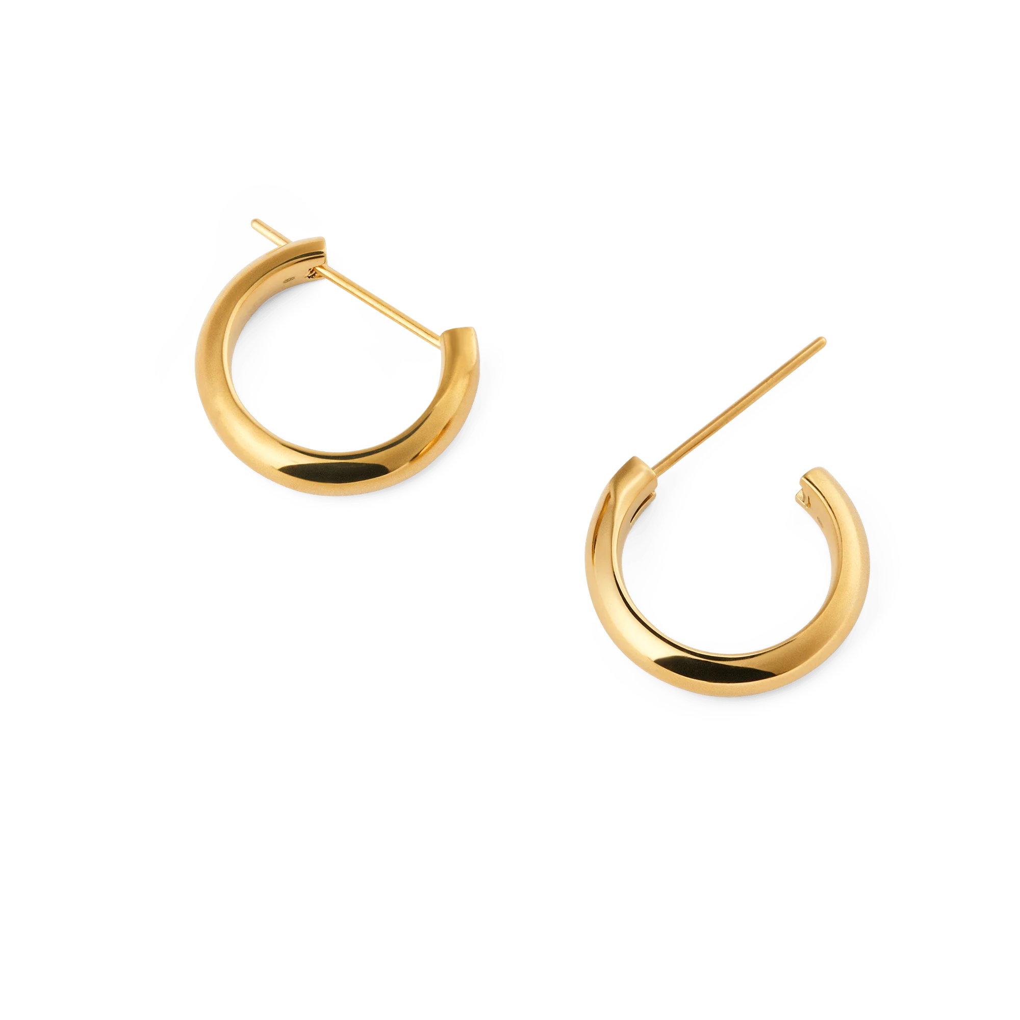 Arch Earrings Gold 12mm - Image 4