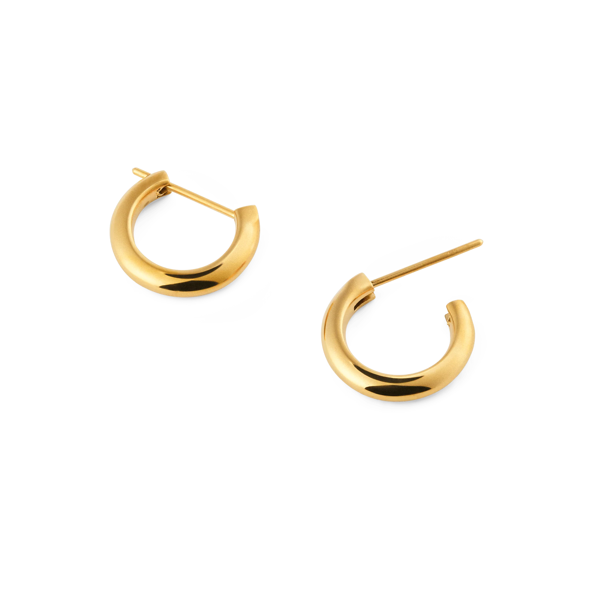 Arch Earrings Gold 9mm - Image 4