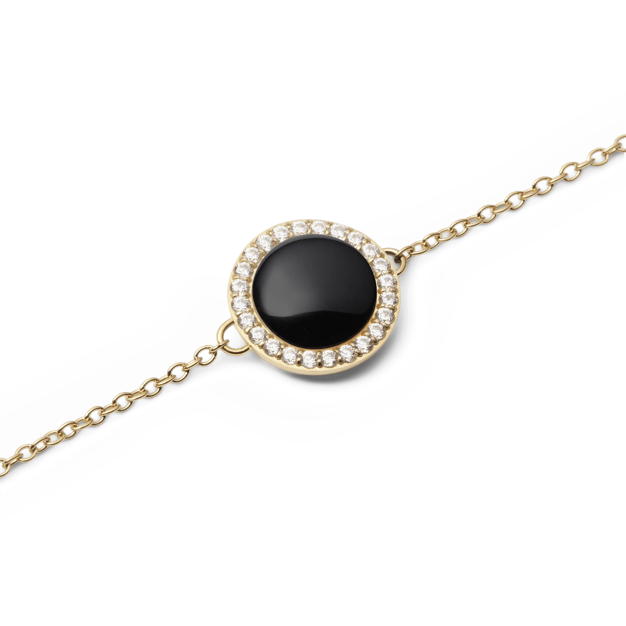 Audrey Bracelet Black Agathe Gold - Image 3