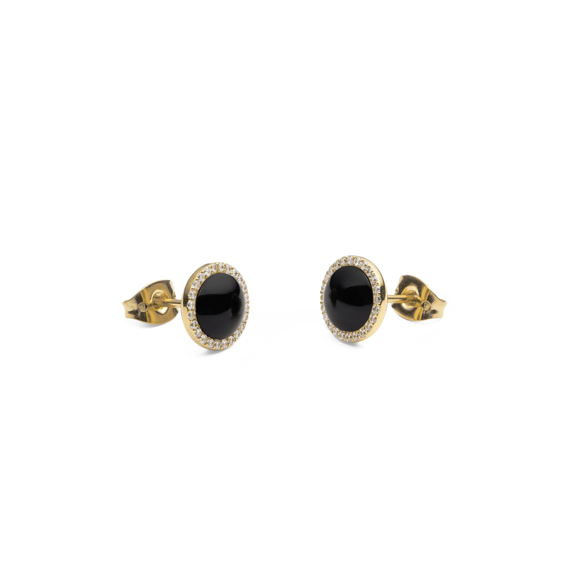 Audrey Earrings Black Agathe Gold - Image 3