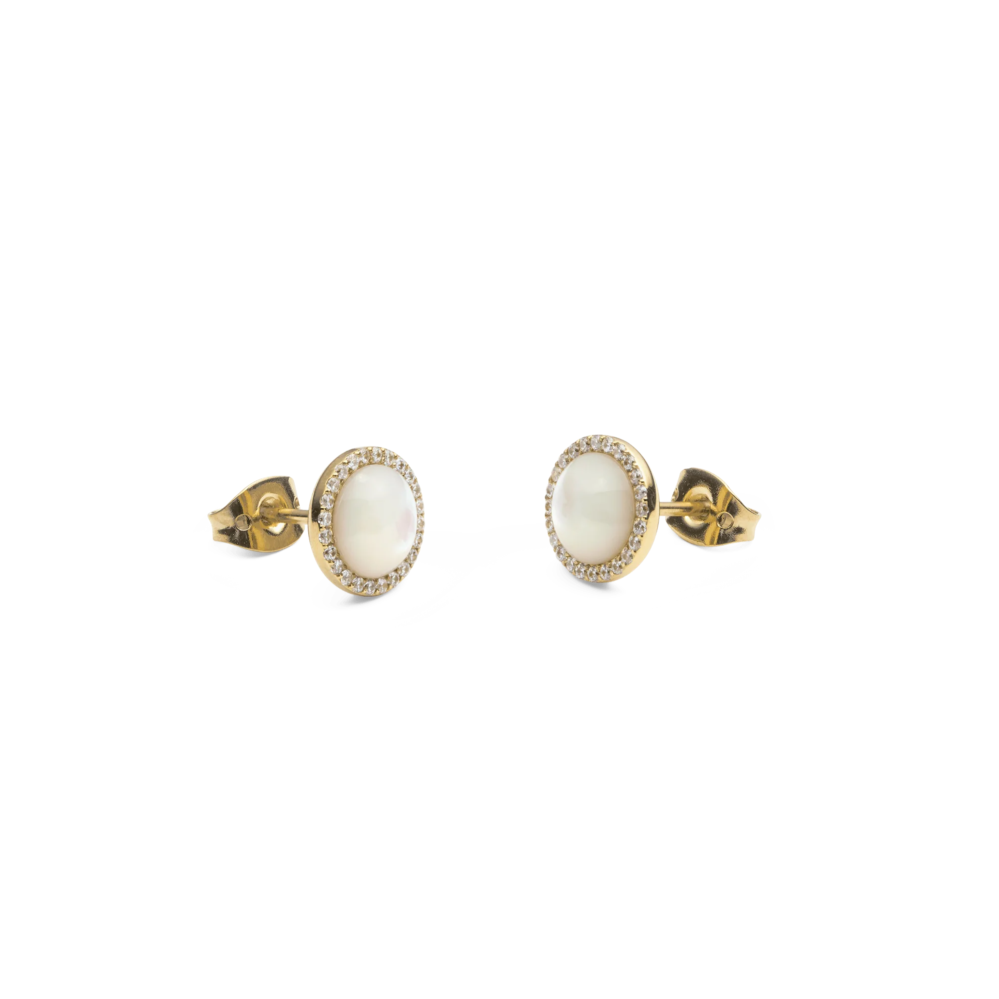 Audrey Earrings Mother of Pearl Gold - Image 3