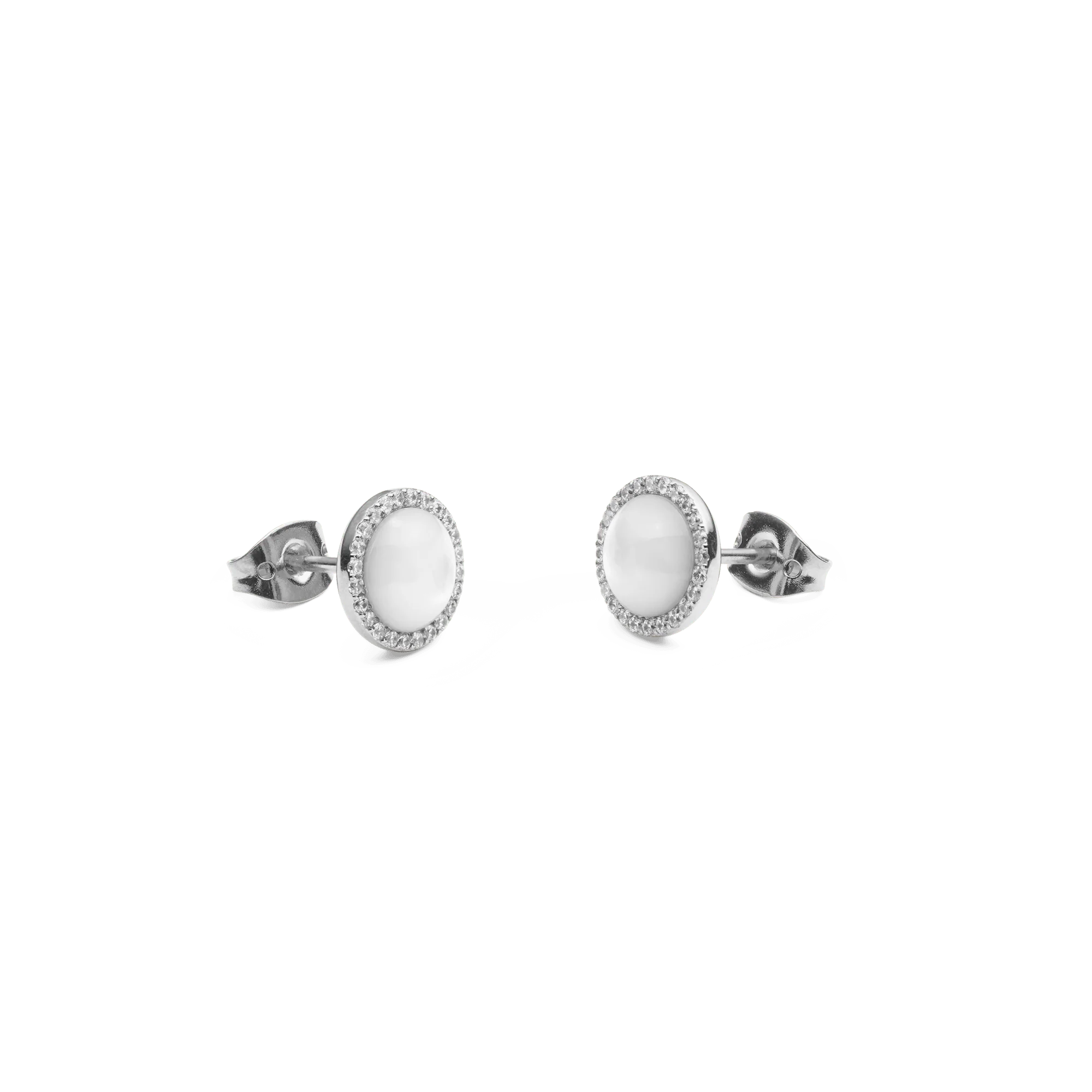 Audrey Earrings Mother of Pearl Silver - Image 3