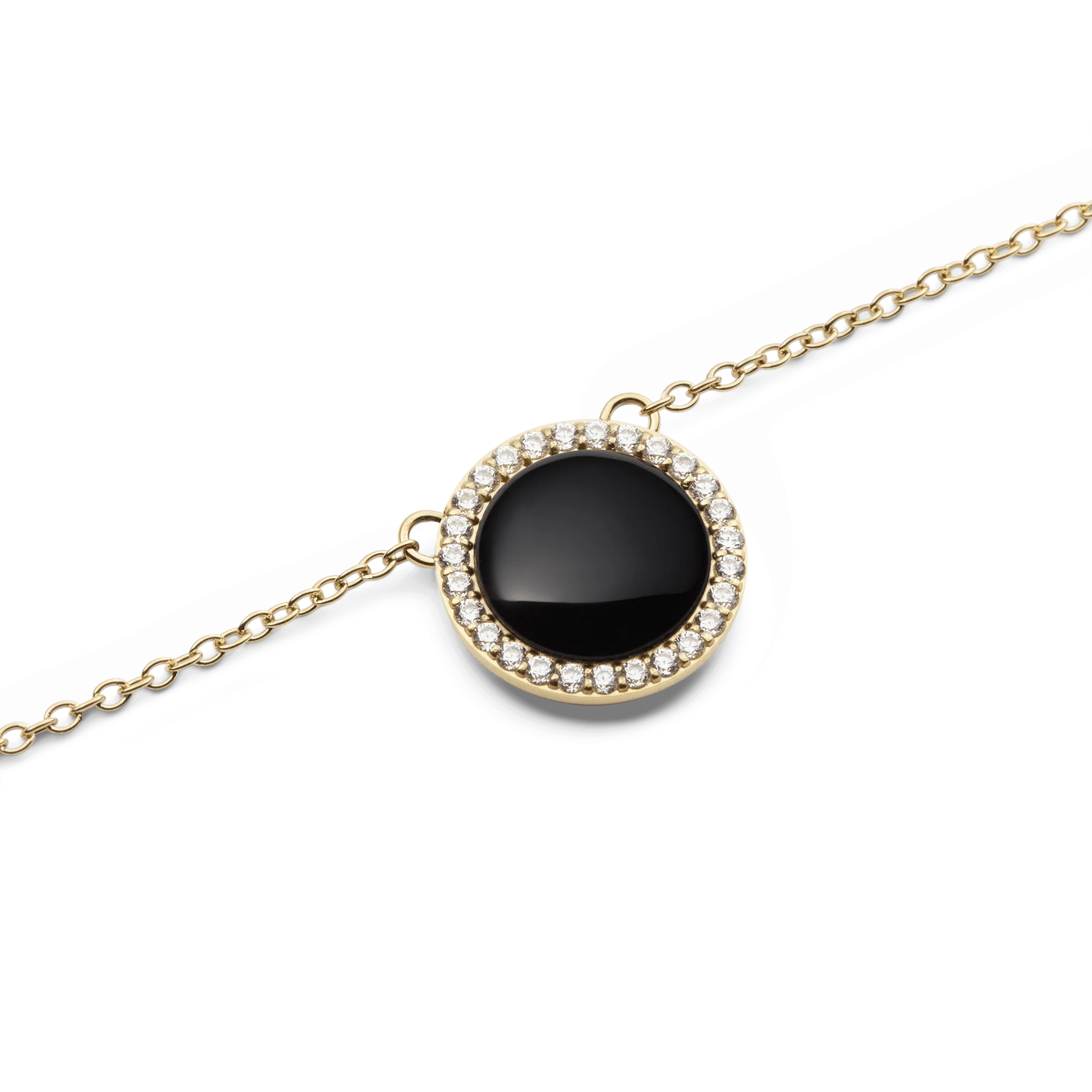 Audrey Necklace Black Agathe Gold - Image 3
