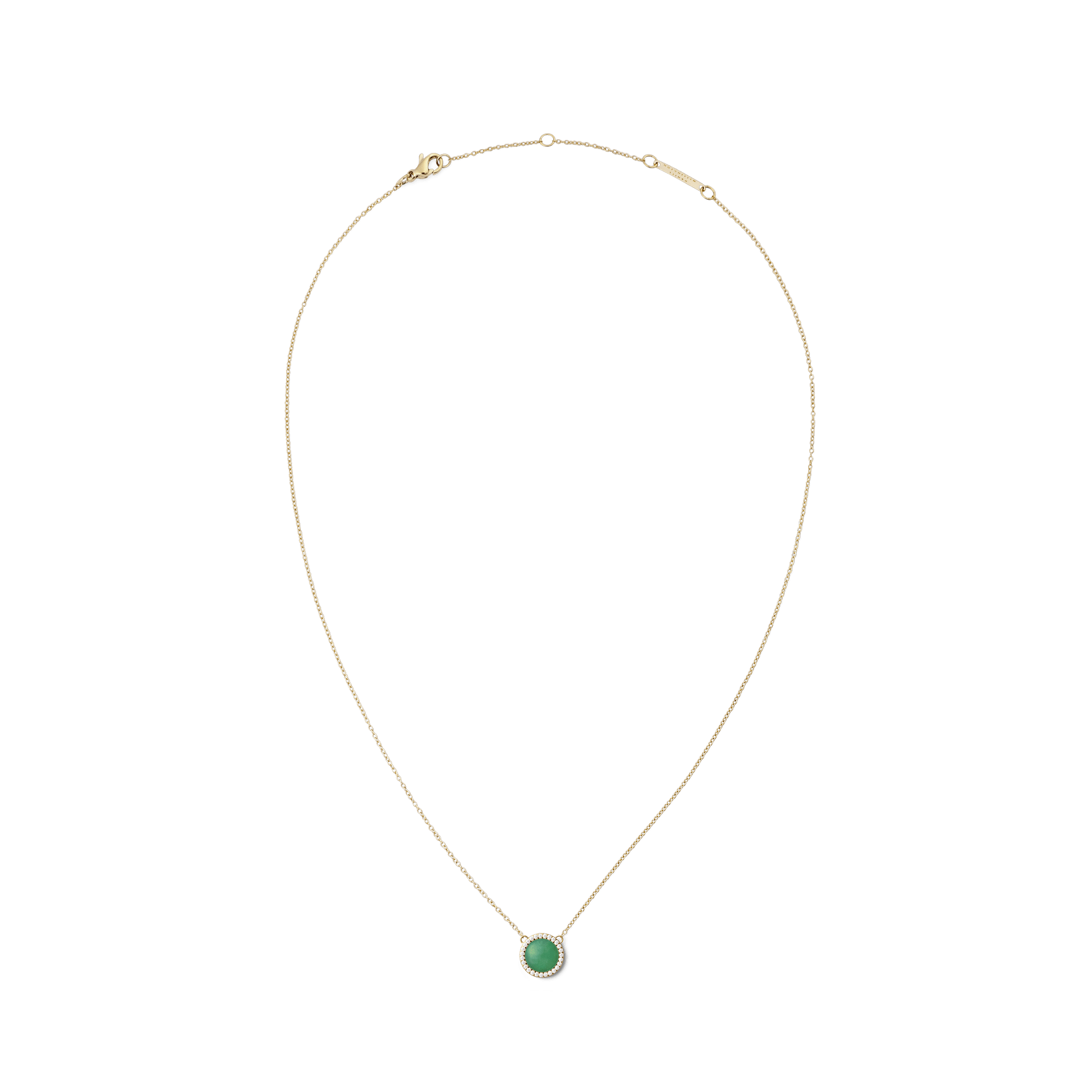 Audrey Necklace Jade Gold - Image 3
