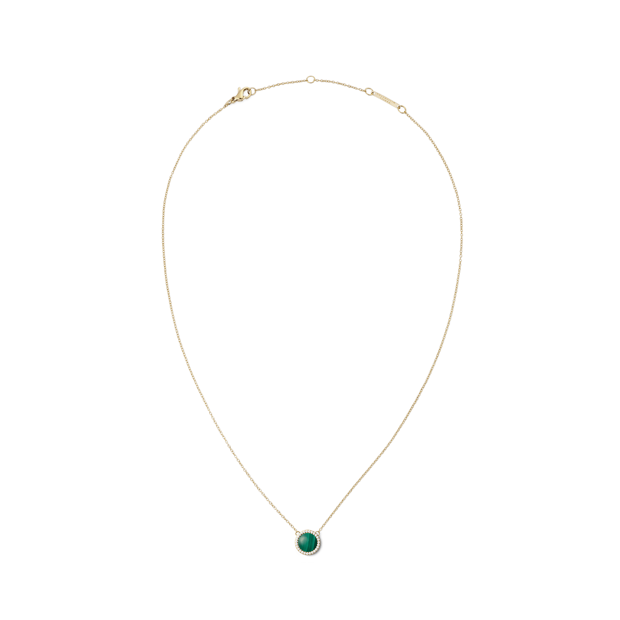 Audrey Necklace Malachite Gold - Image 3