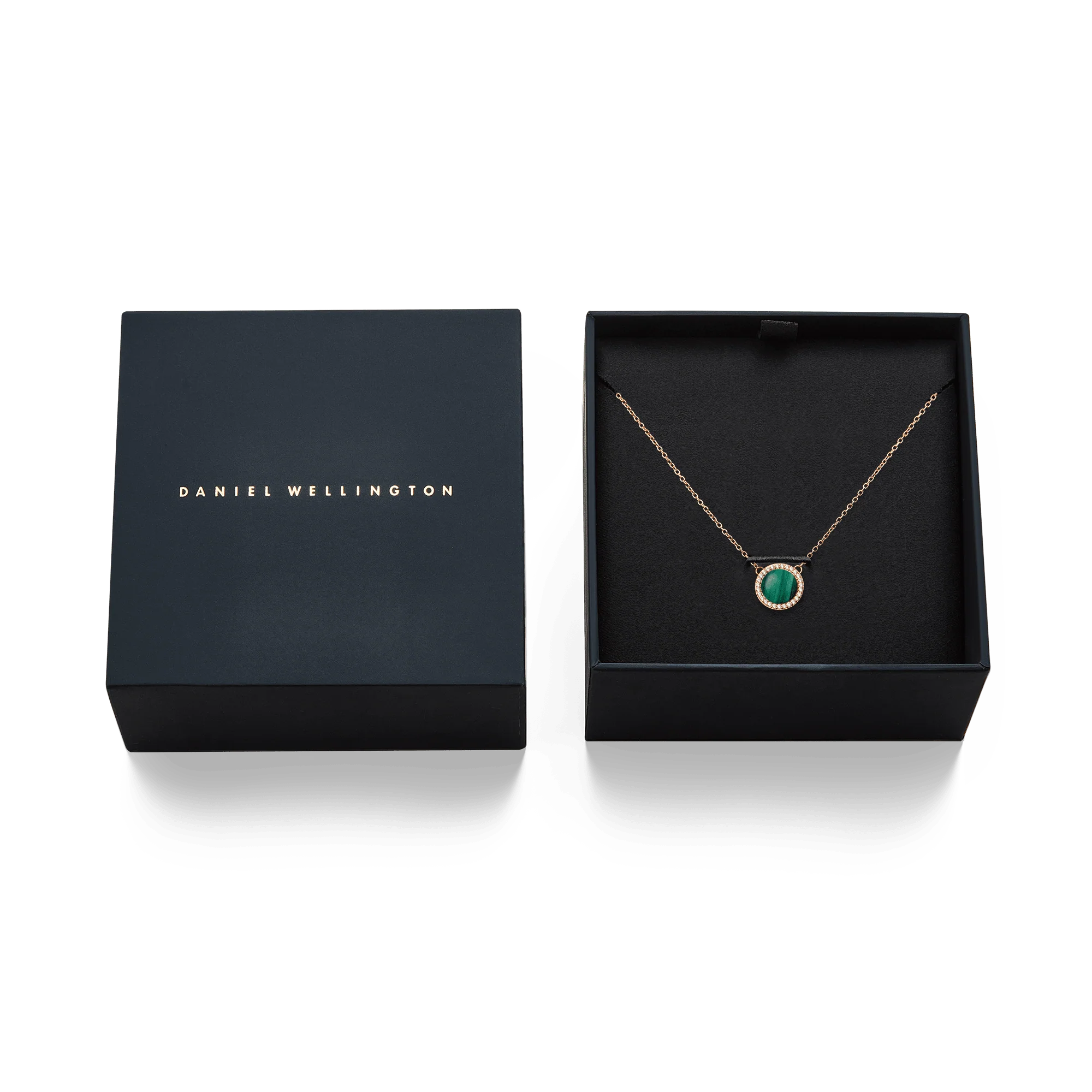 Audrey Necklace Malachite Rose Gold - Image 5