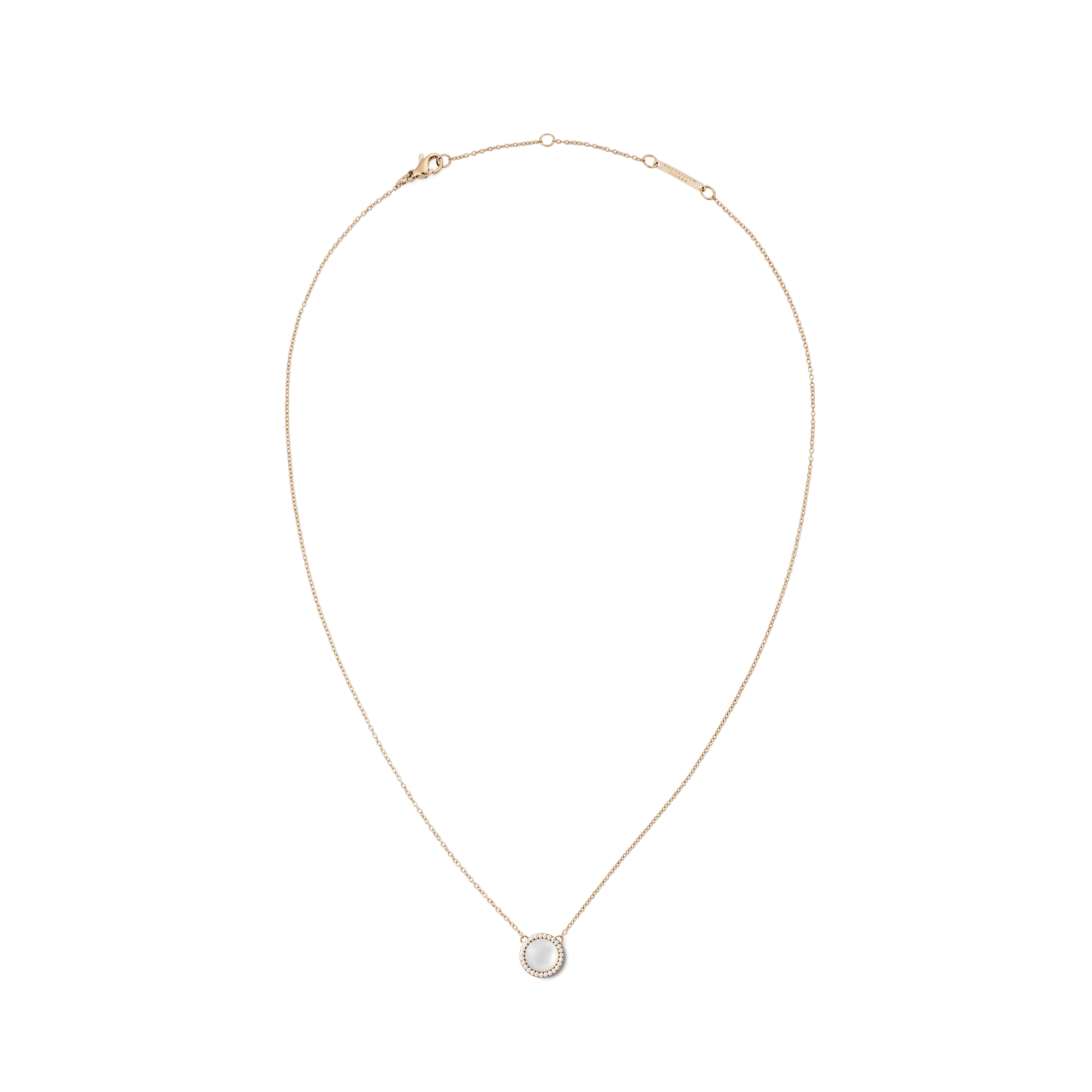 Audrey Necklace Mother of Pearl Rose Gold - Image 3