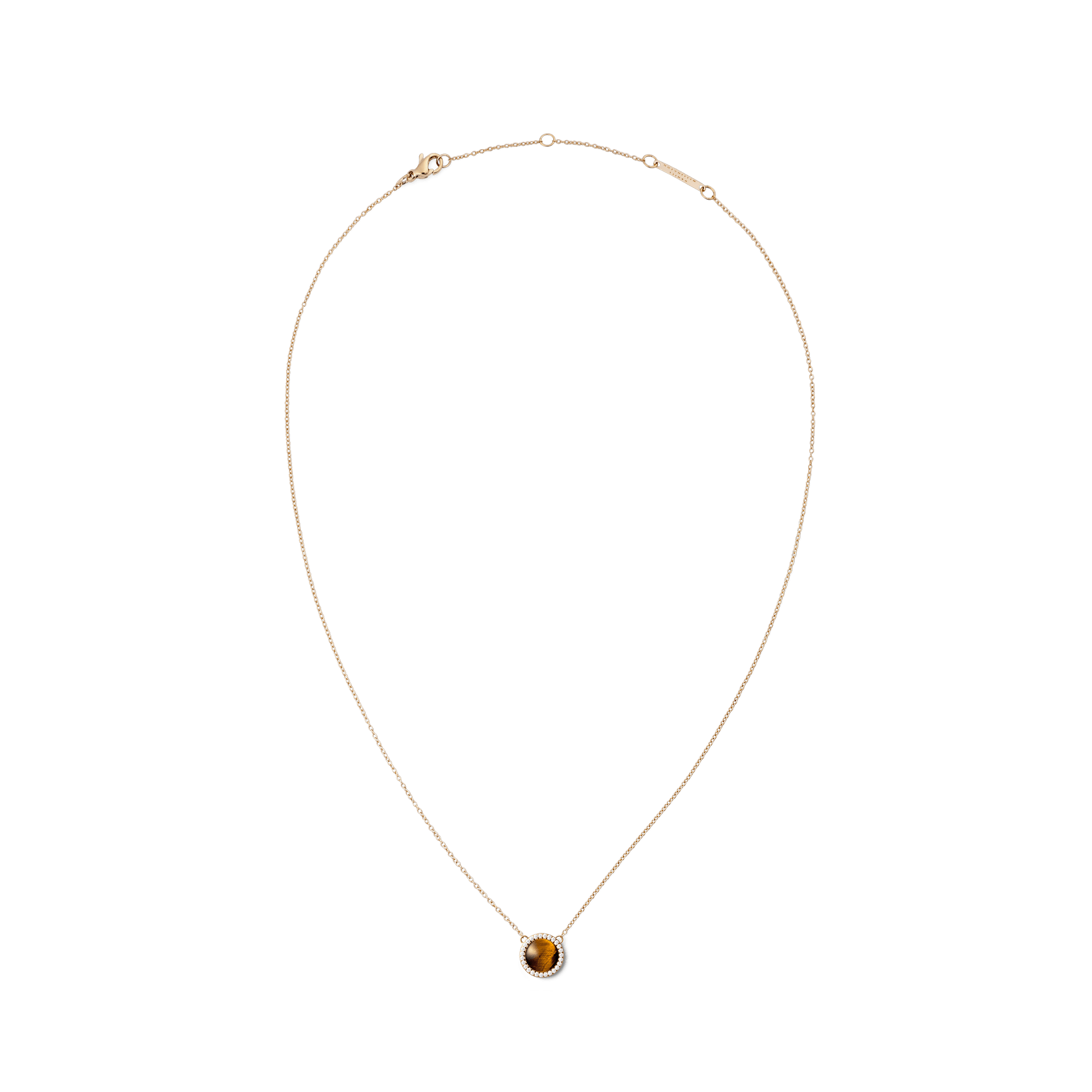 Audrey Necklace Tiger Eye Rose Gold - Image 3