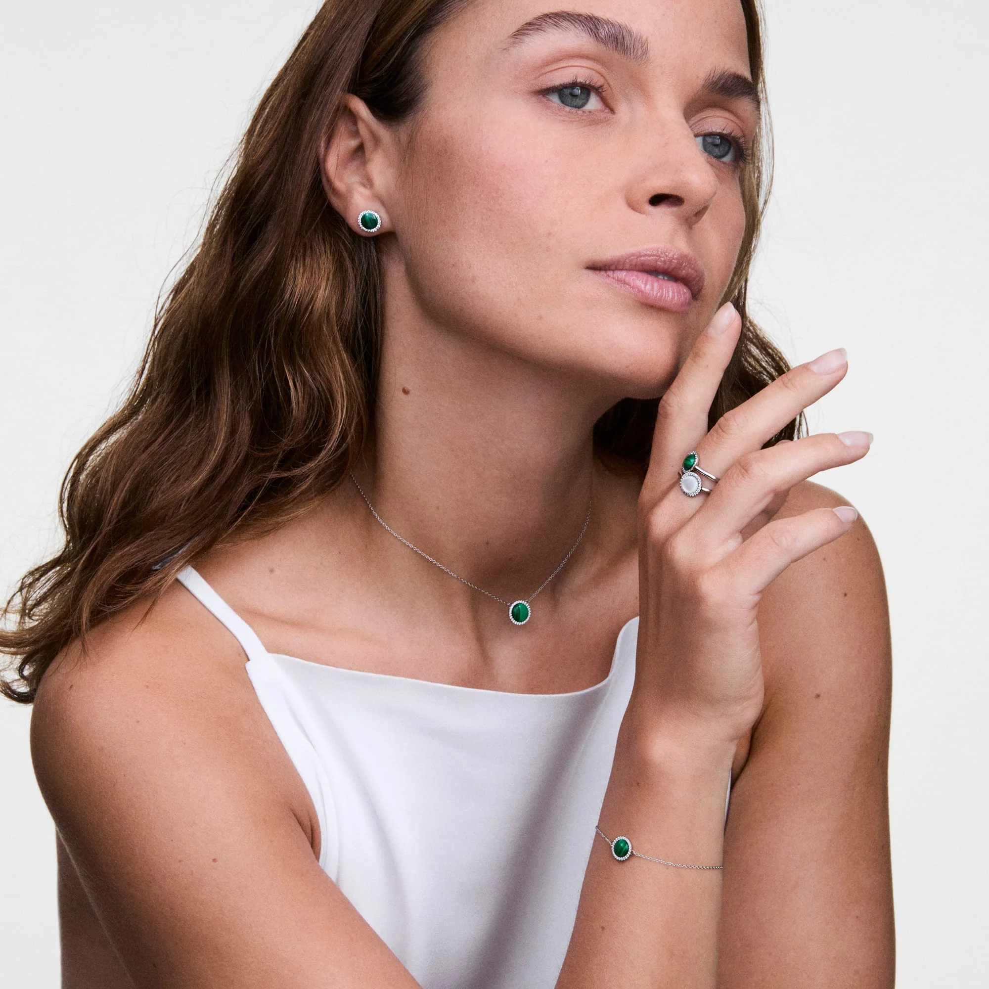 Audrey Ring Malachite Silver - Image 2