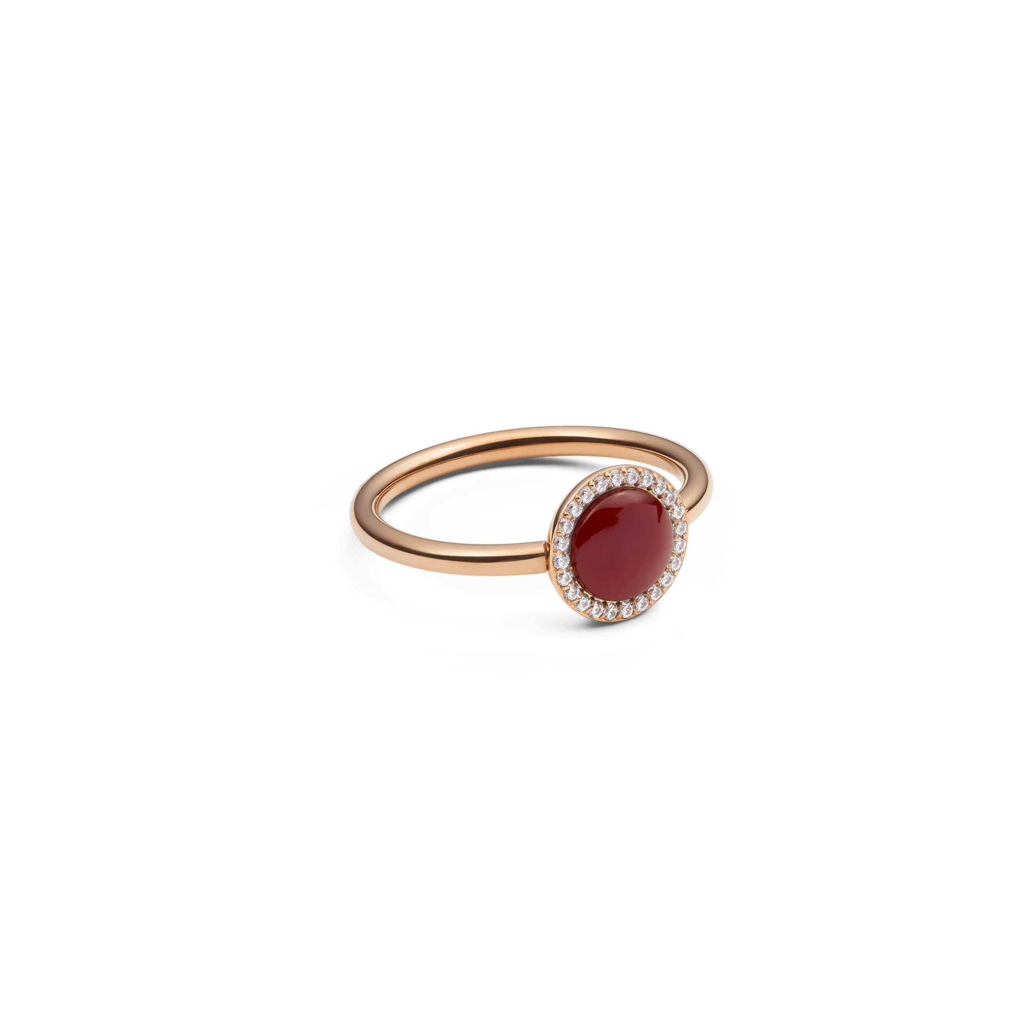 Audrey Ring Red Agathe Rose Gold - Image 3