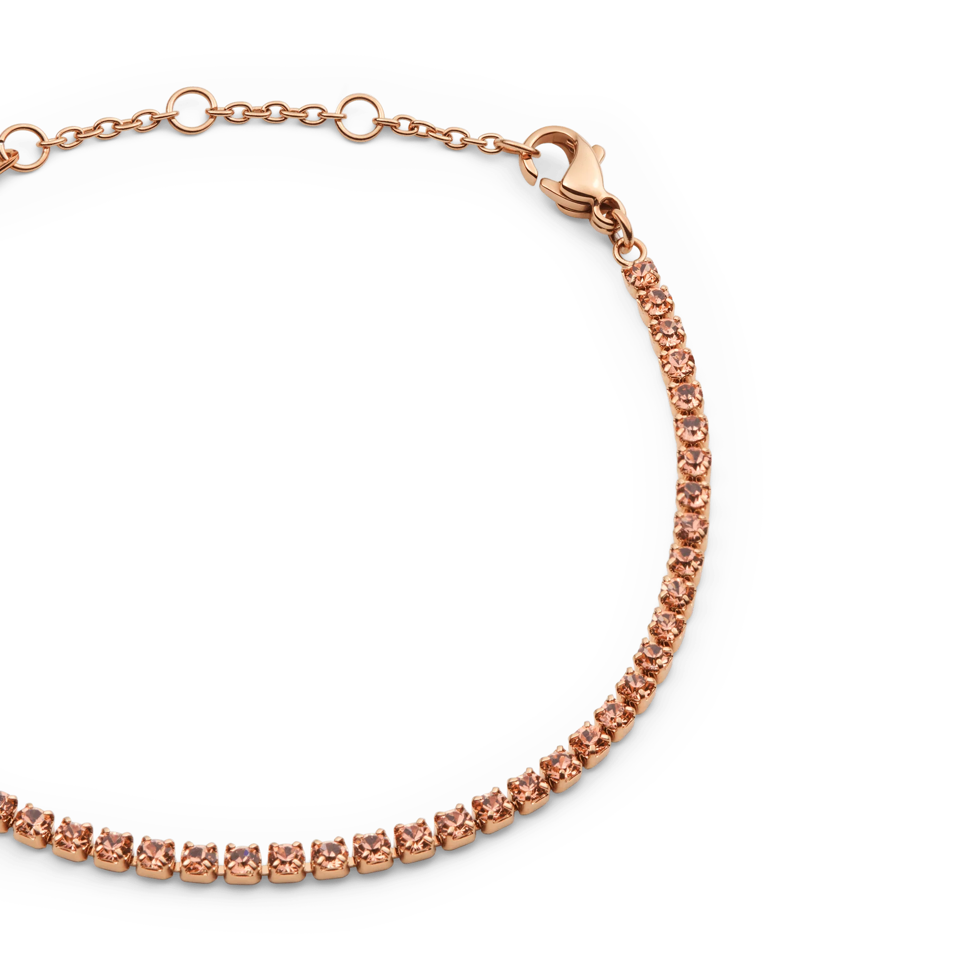 Classic Tennis Bracelet Apricot Rose Gold - Image 3