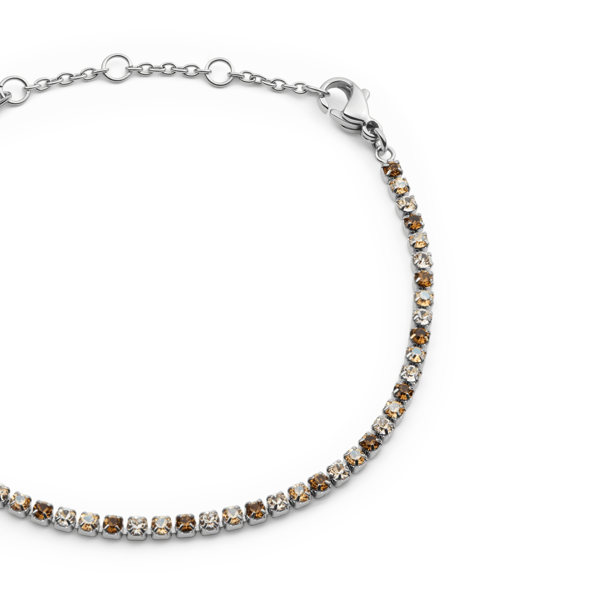 Classic Tennis Bracelet Honey Combo Silver - Image 3