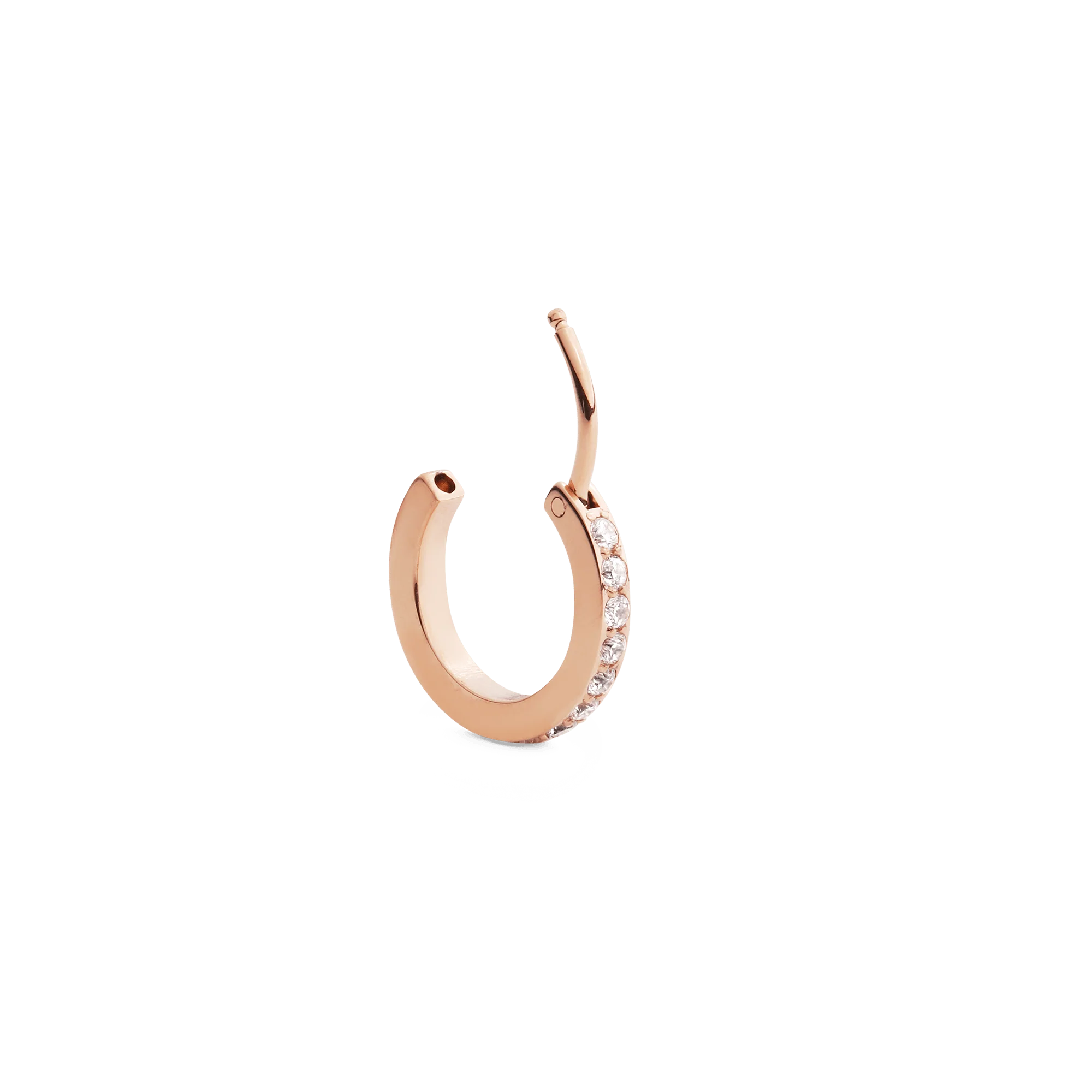 Crystal Hoop Earring Rose Gold - Image 3