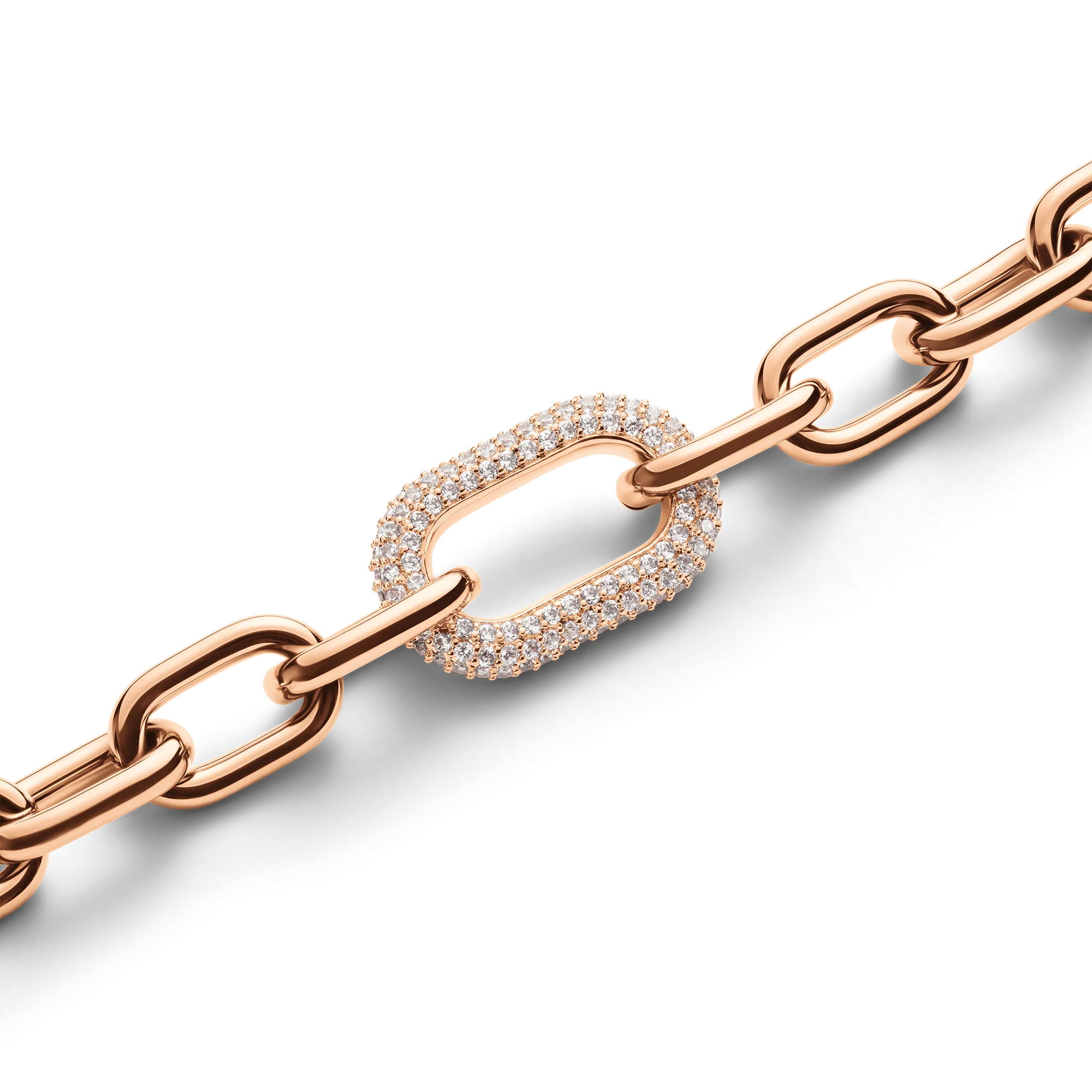 Crystal Link Bracelet Rose Gold - Image 3