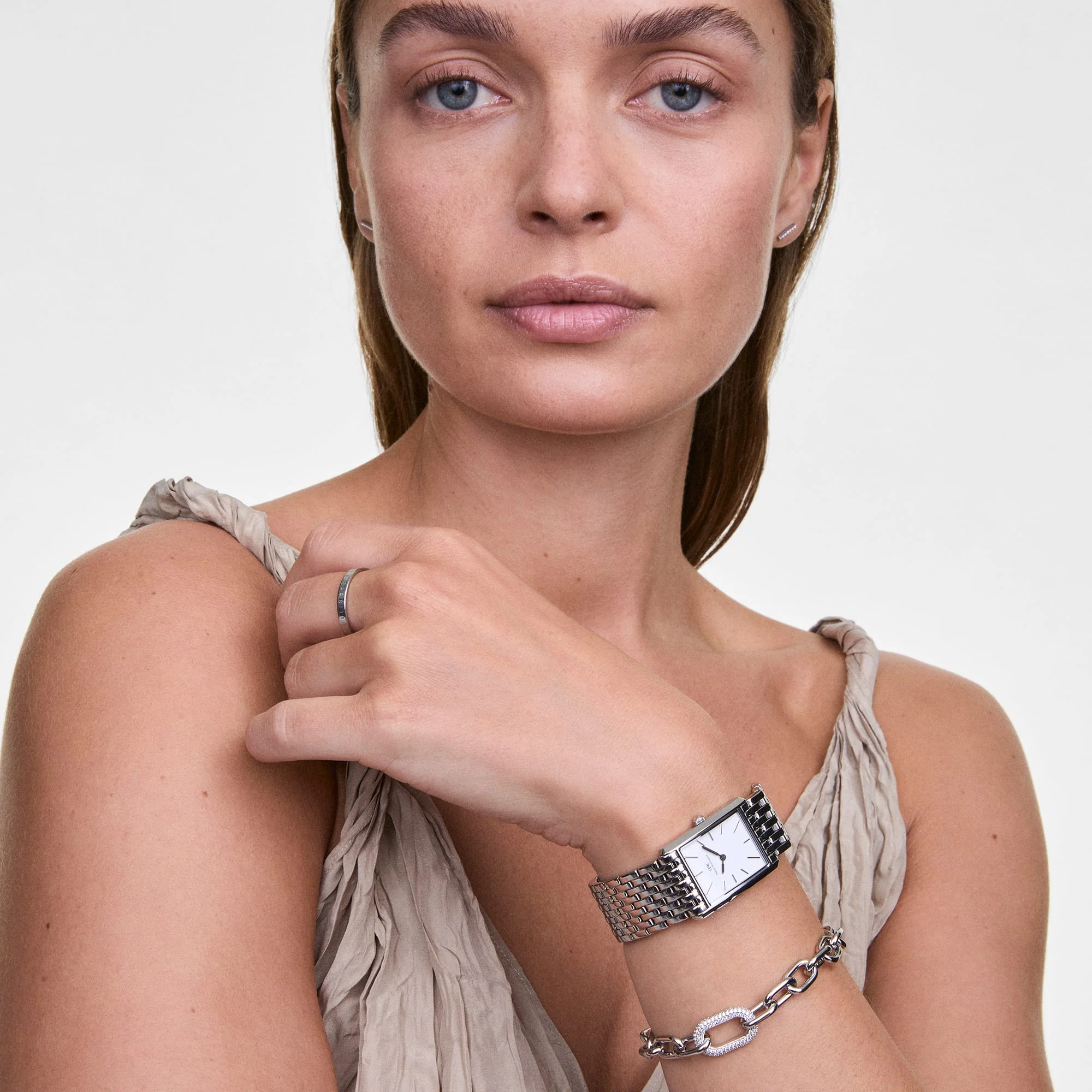 Crystal Link Bracelet Silver - Image 2