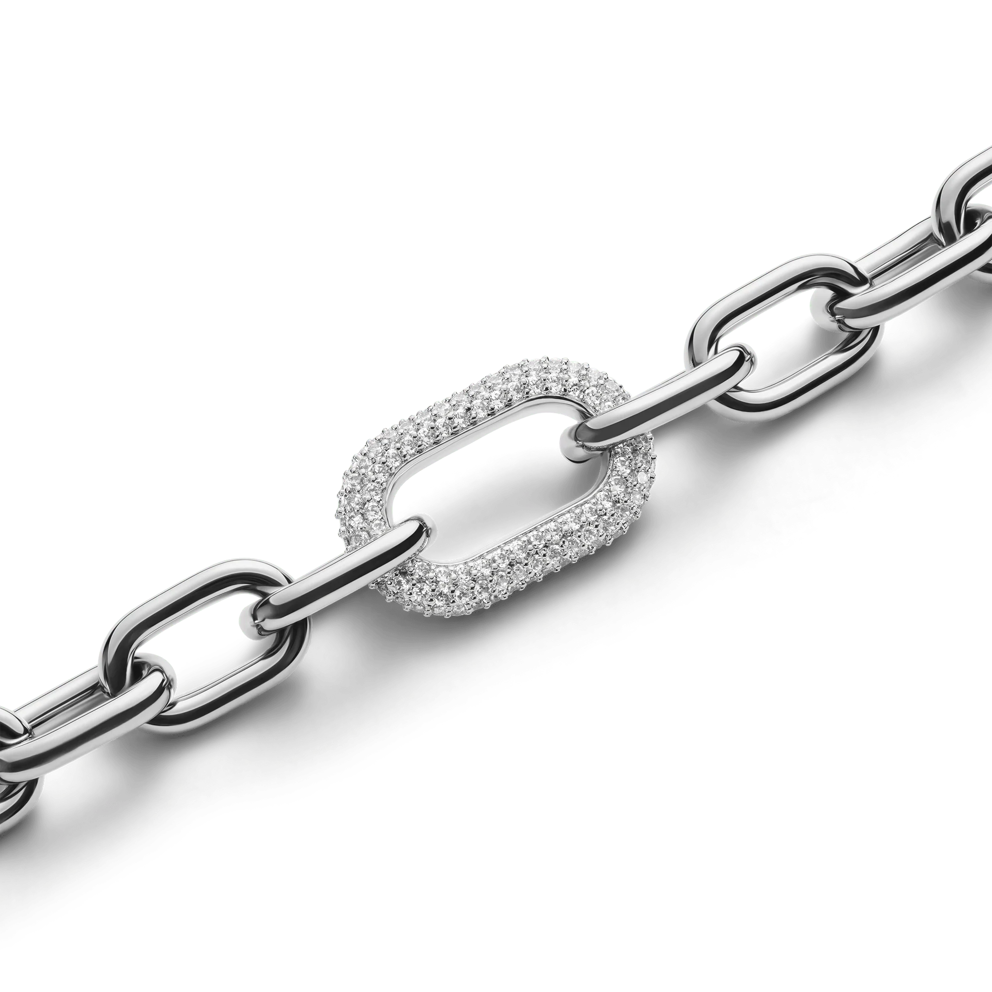 Crystal Link Bracelet Silver - Image 3