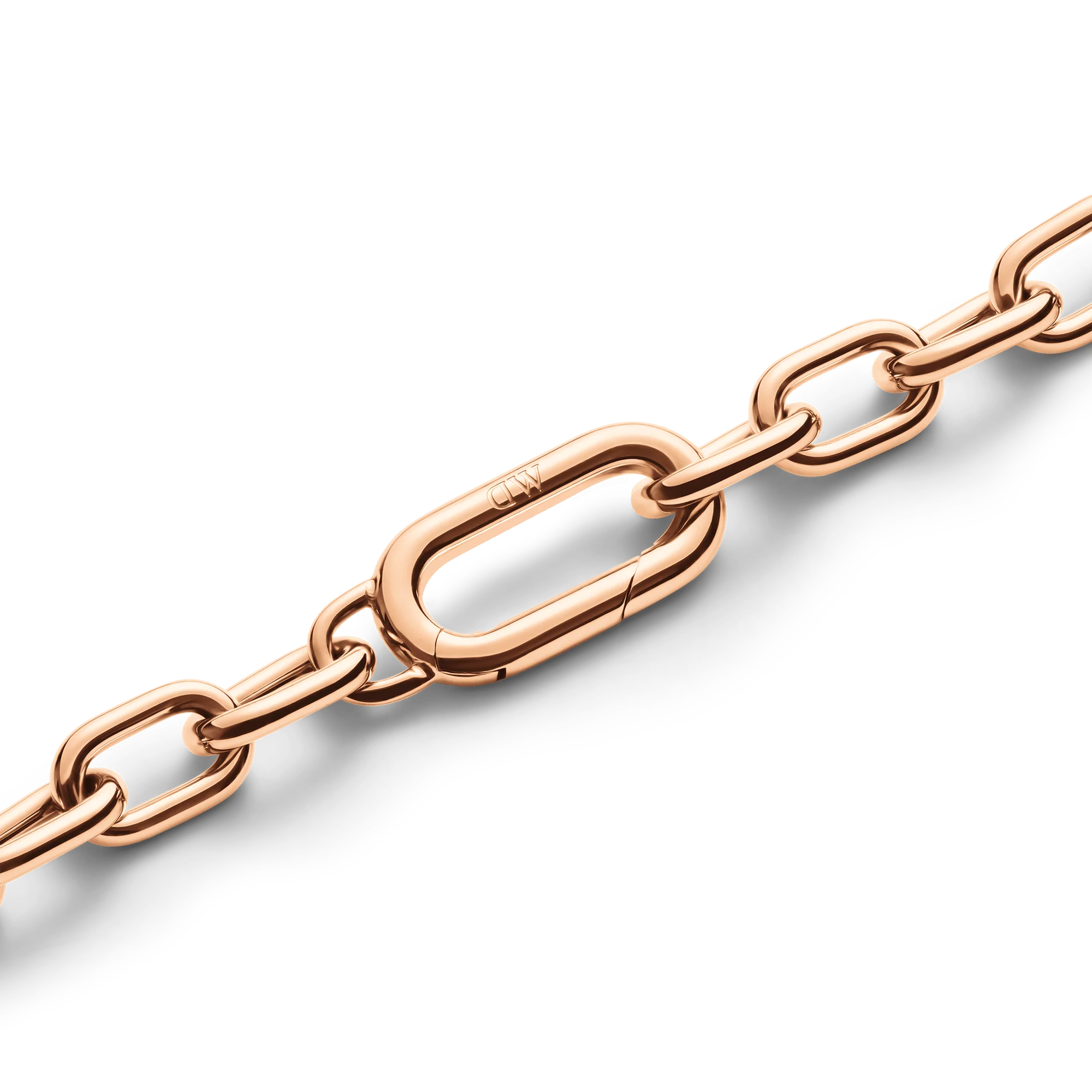 Crystal Link Necklace Rose Gold - Image 4