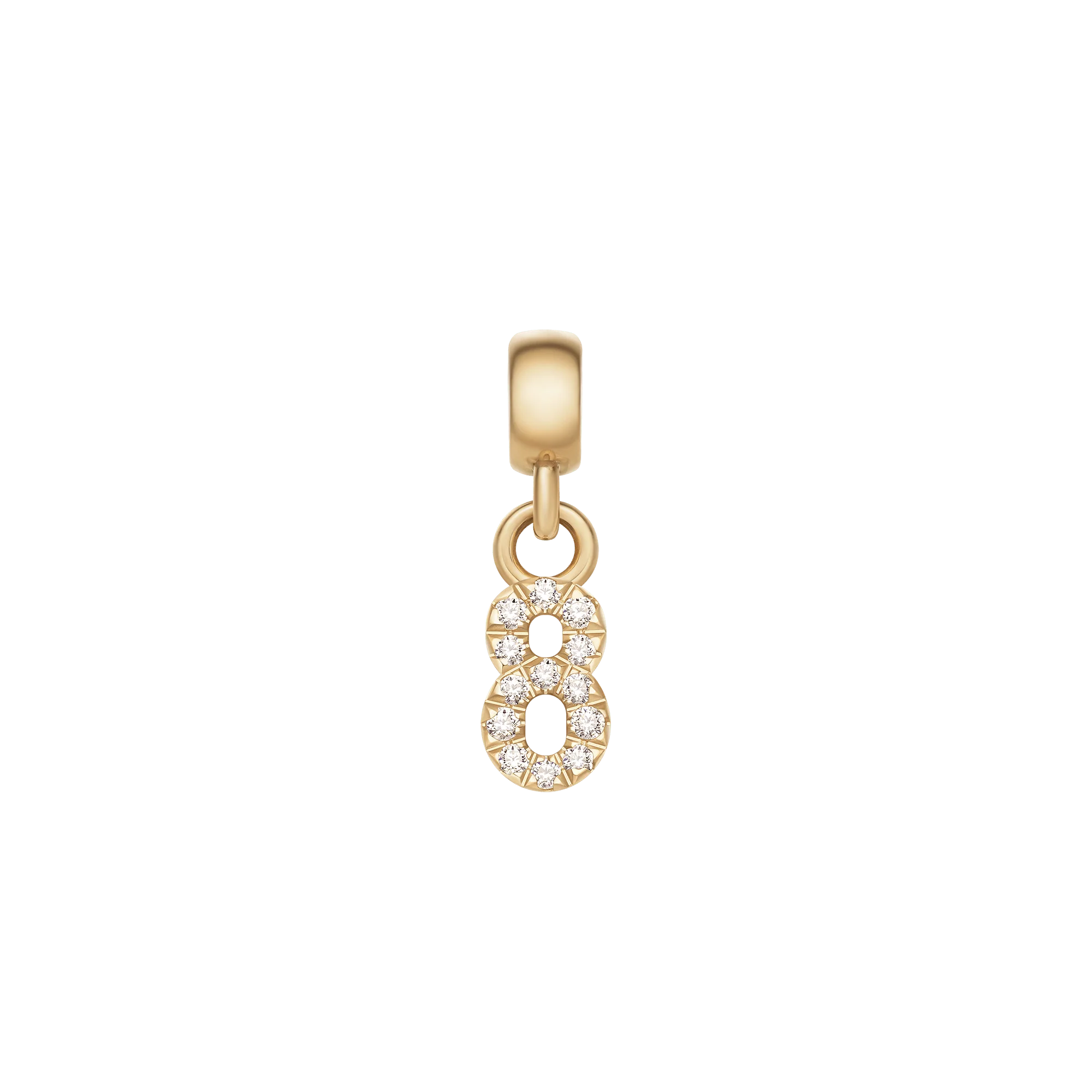 Crystal Number Charm Gold - Image 9