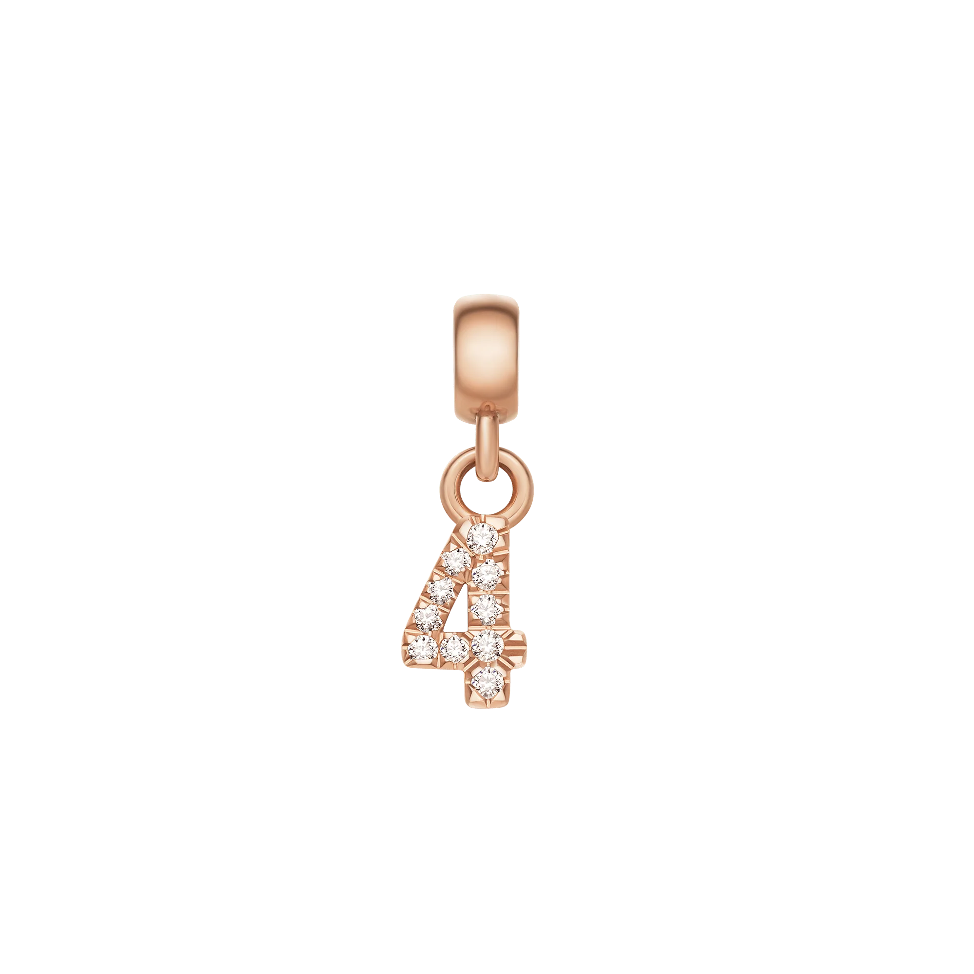 Crystal Number Charm Rose Gold - Image 5
