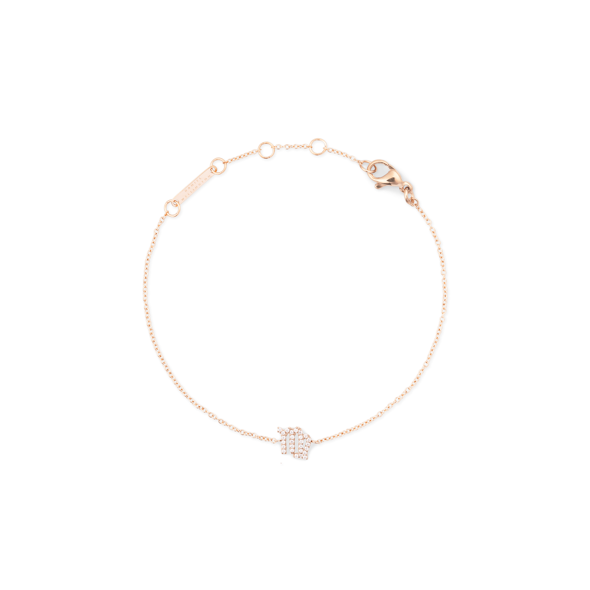 Crystal Zodiac Chain Bracelet Rose Gold - Image 26