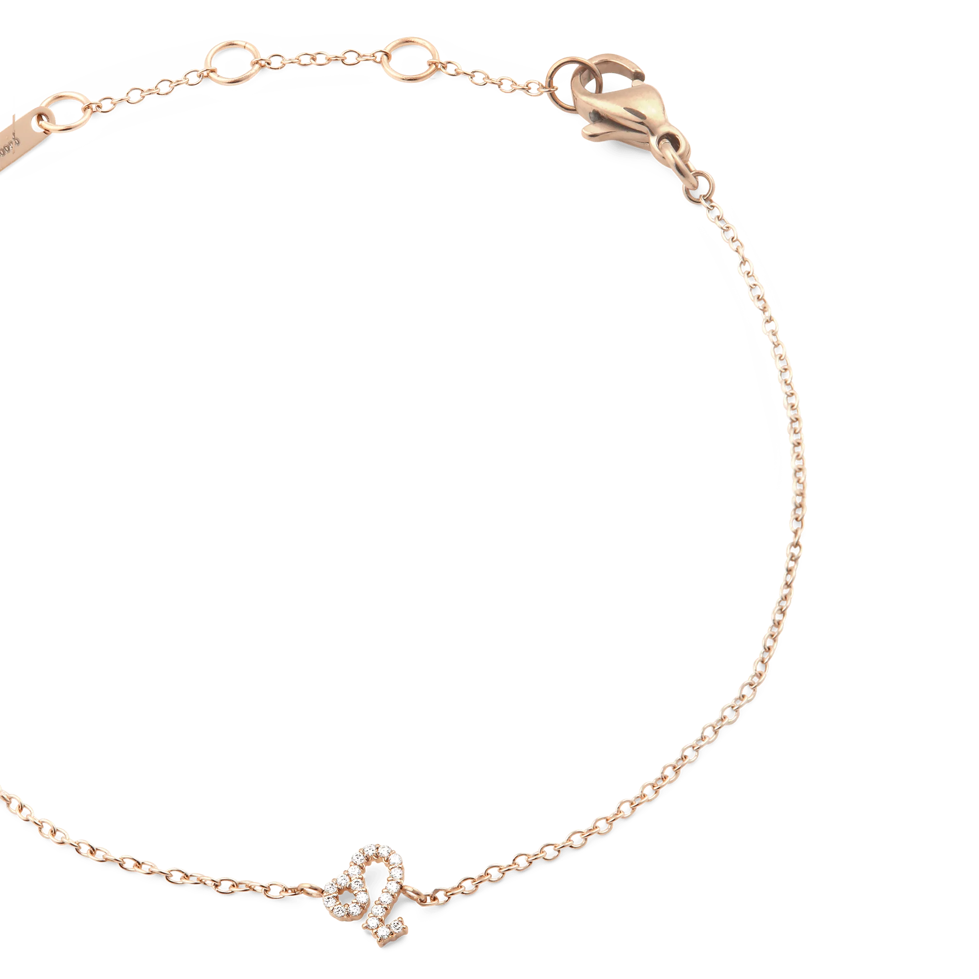 Crystal Zodiac Chain Bracelet Rose Gold - Image 32