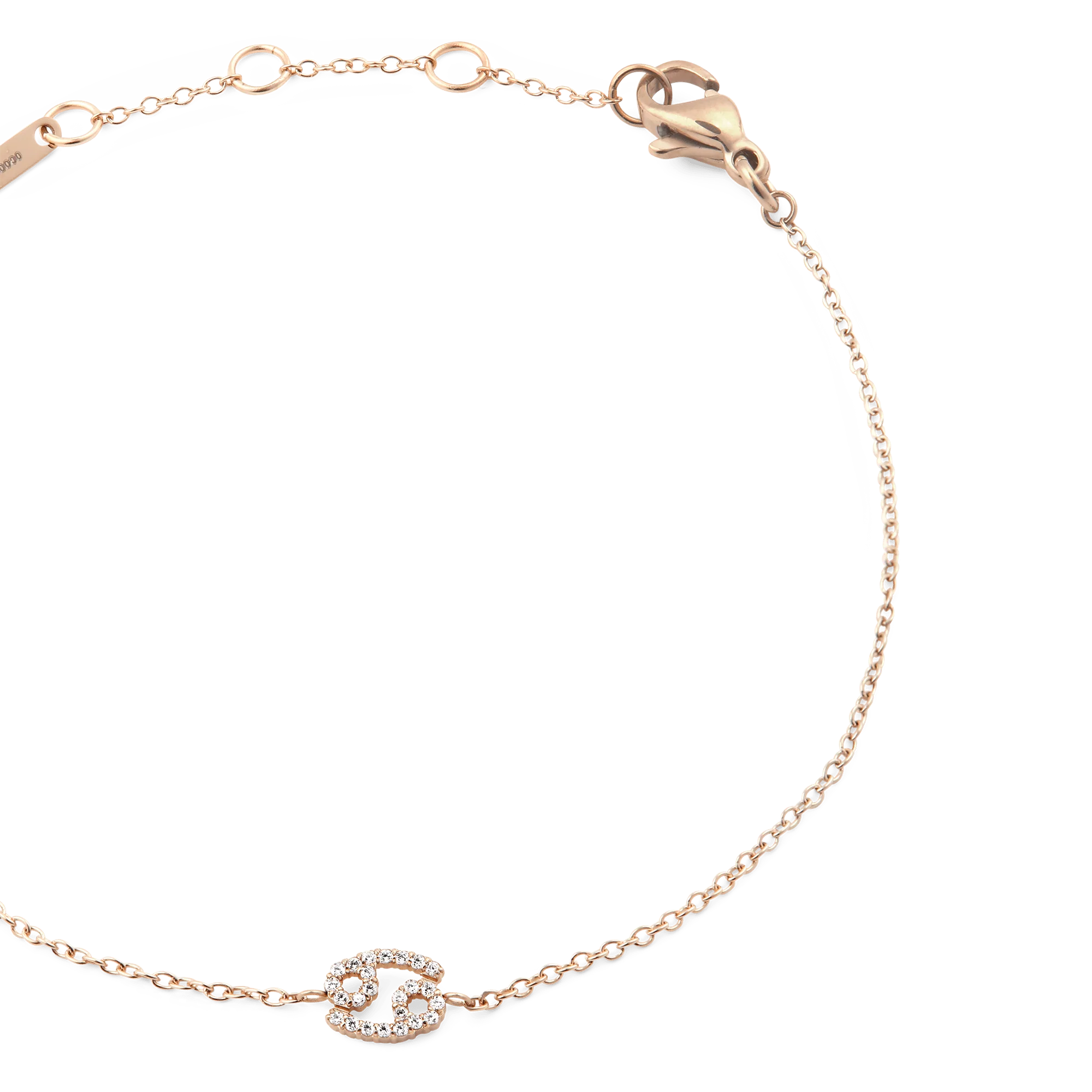 Crystal Zodiac Chain Bracelet Rose Gold - Image 35