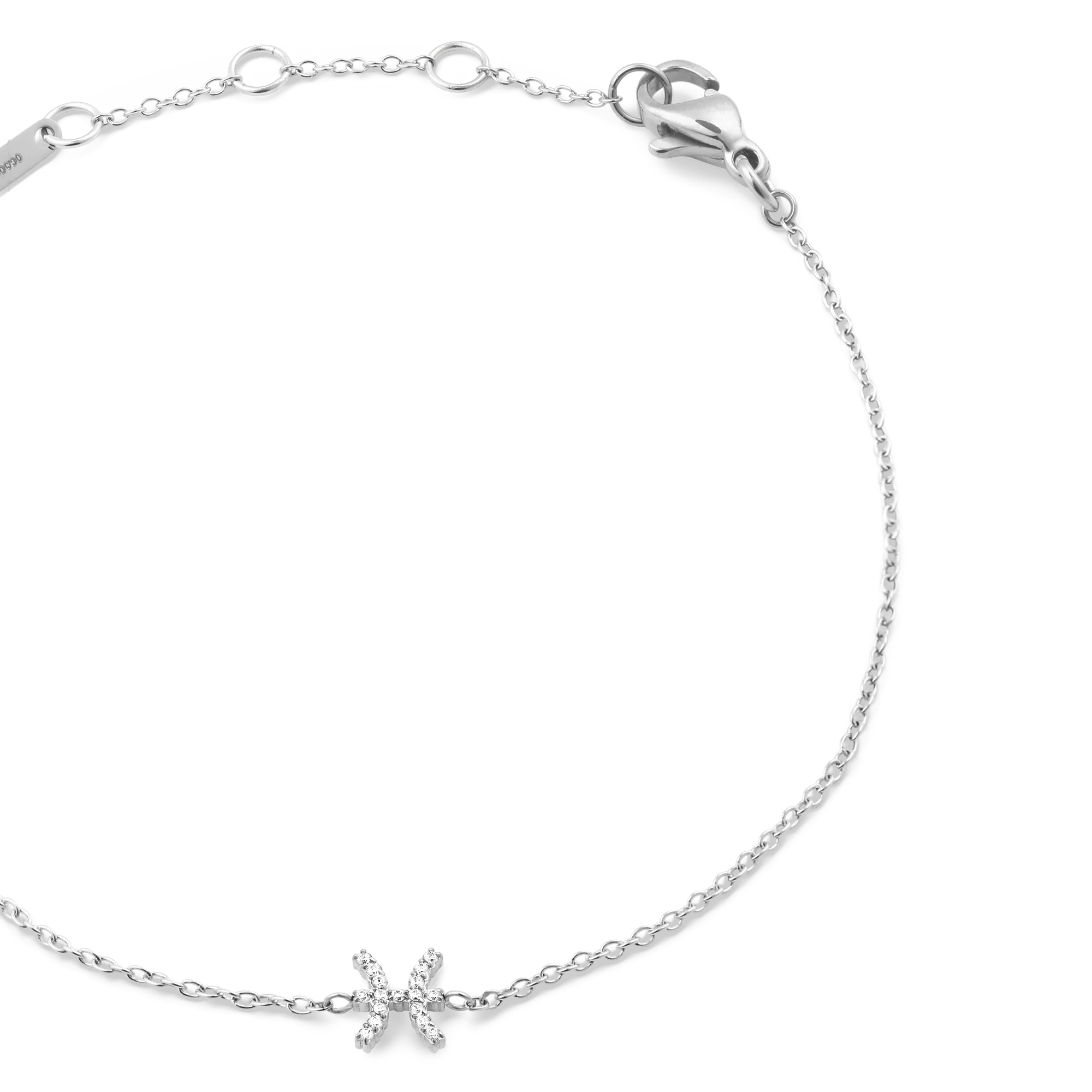 Crystal Zodiac Chain Bracelet Silver - Image 3
