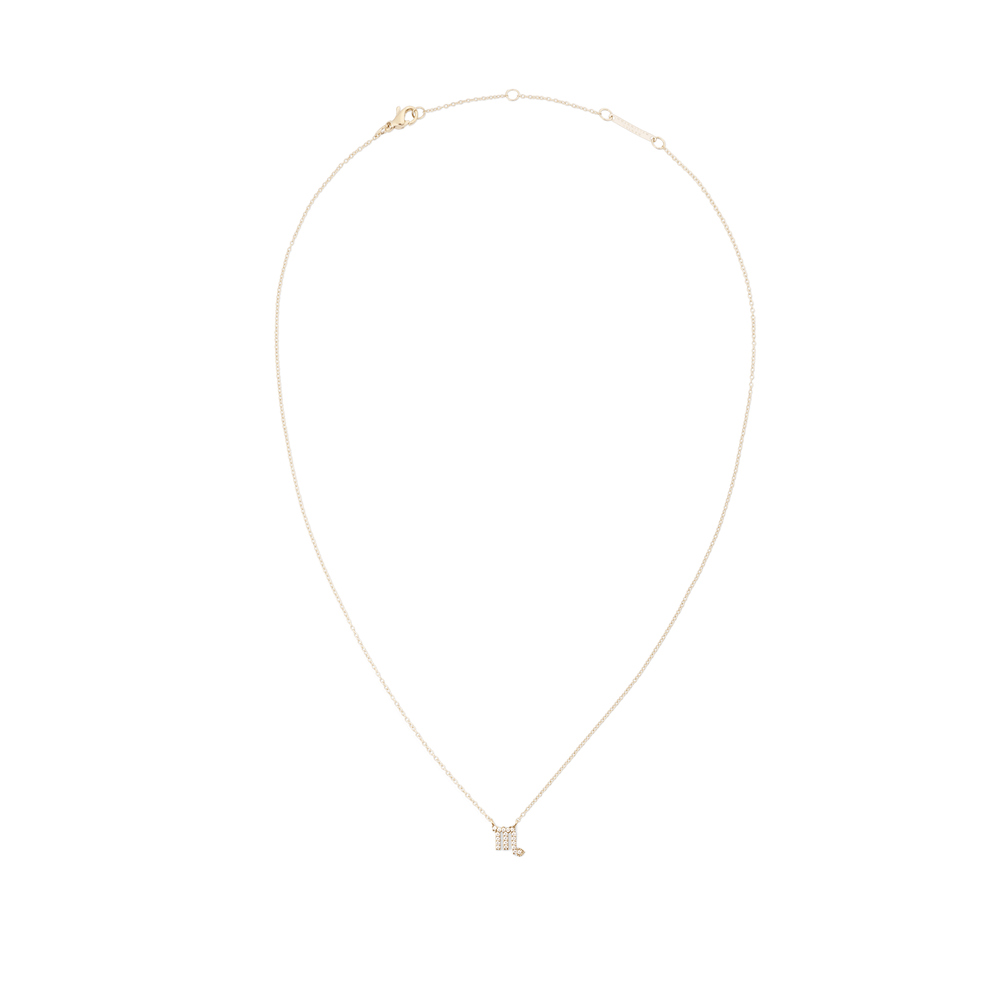 Crystal Zodiac Chain Necklace Gold - Image 19