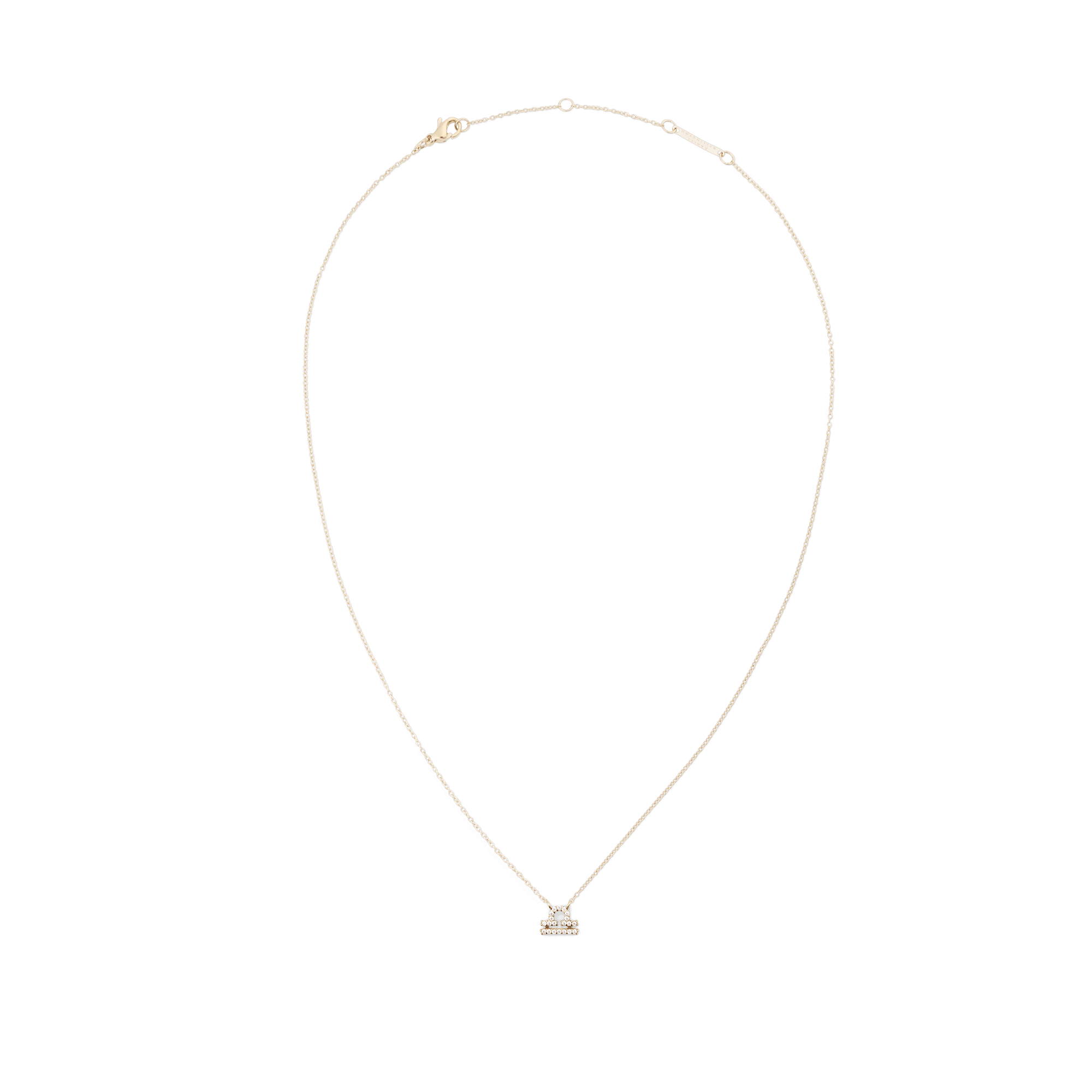 Crystal Zodiac Chain Necklace Gold - Image 23