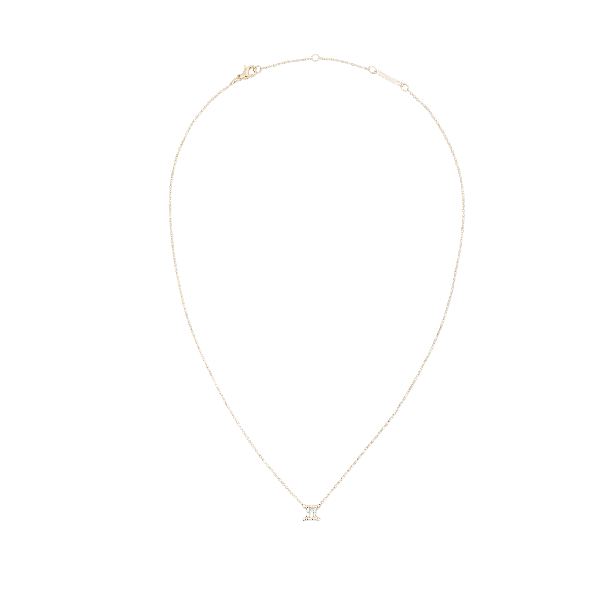 Crystal Zodiac Chain Necklace Gold - Image 39