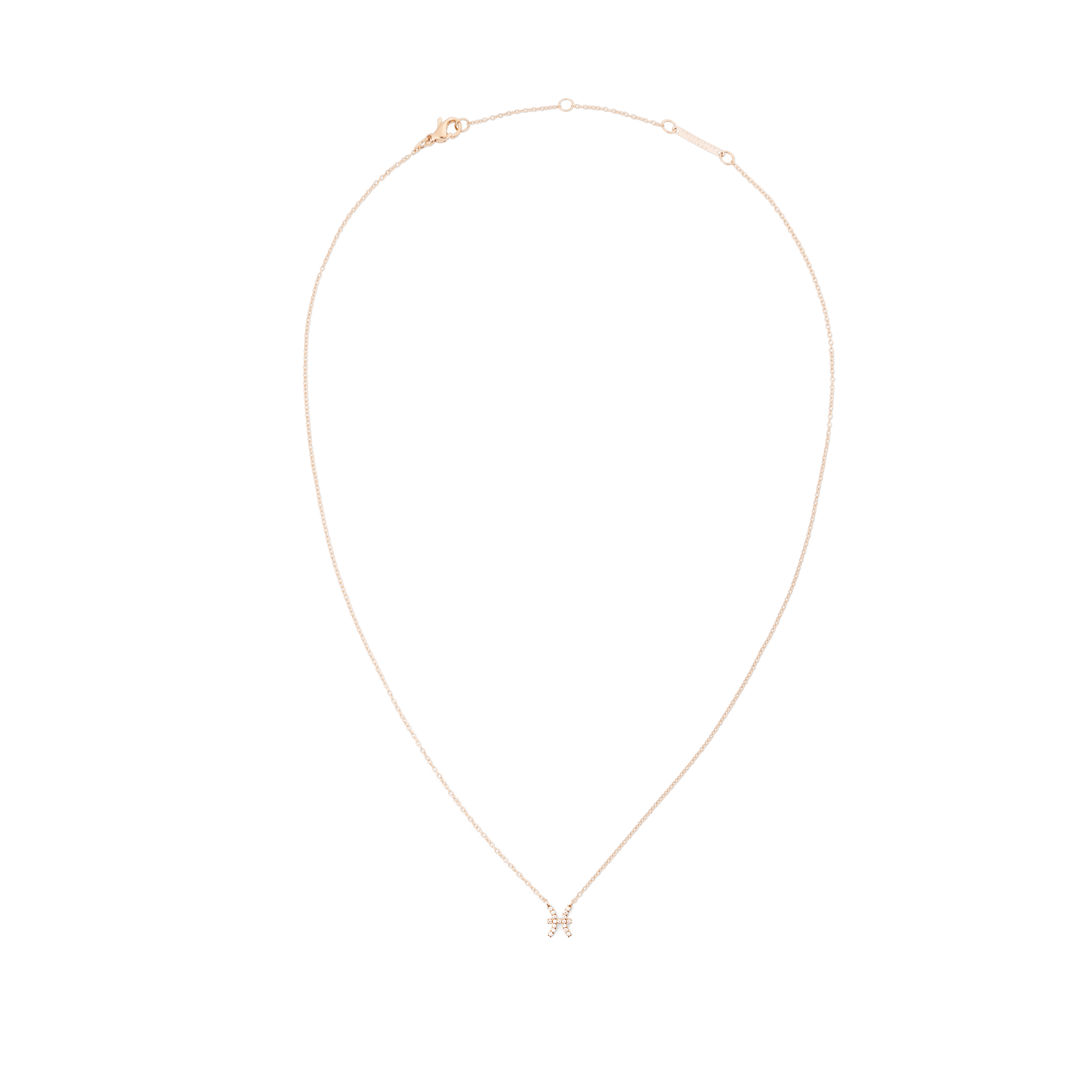 Crystal Zodiac Chain Necklace Rose Gold - Image 3