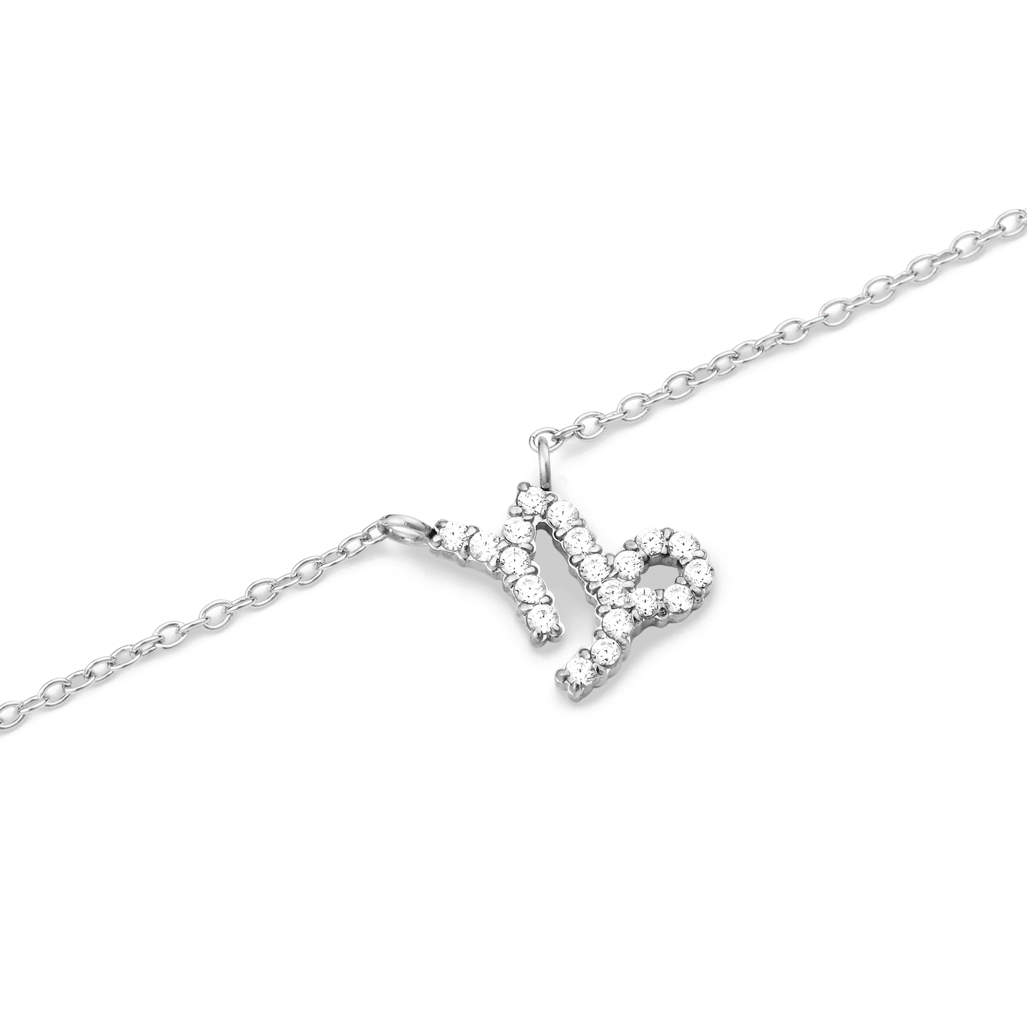 Crystal Zodiac Chain Necklace Silver - Image 10