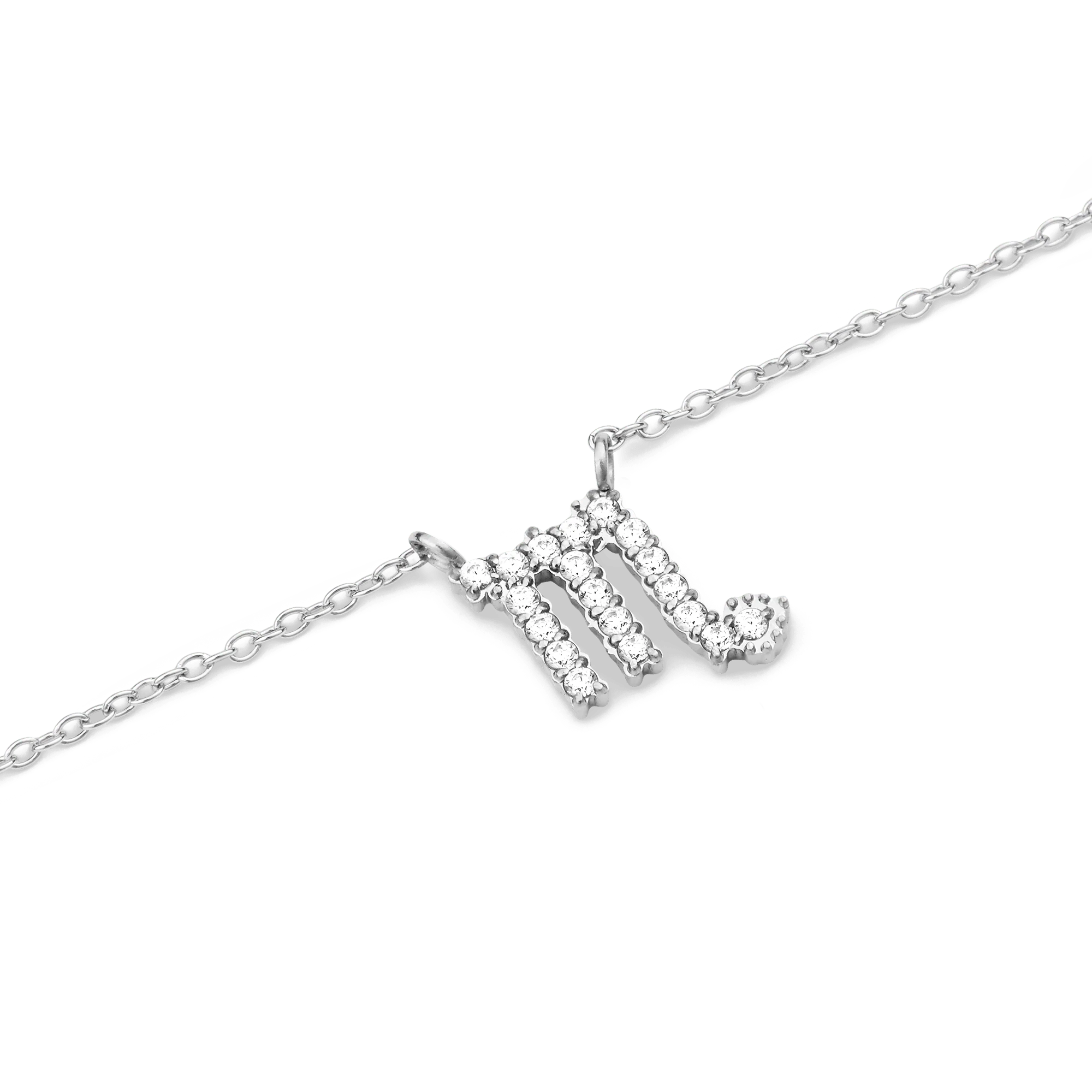 Crystal Zodiac Chain Necklace Silver - Image 18
