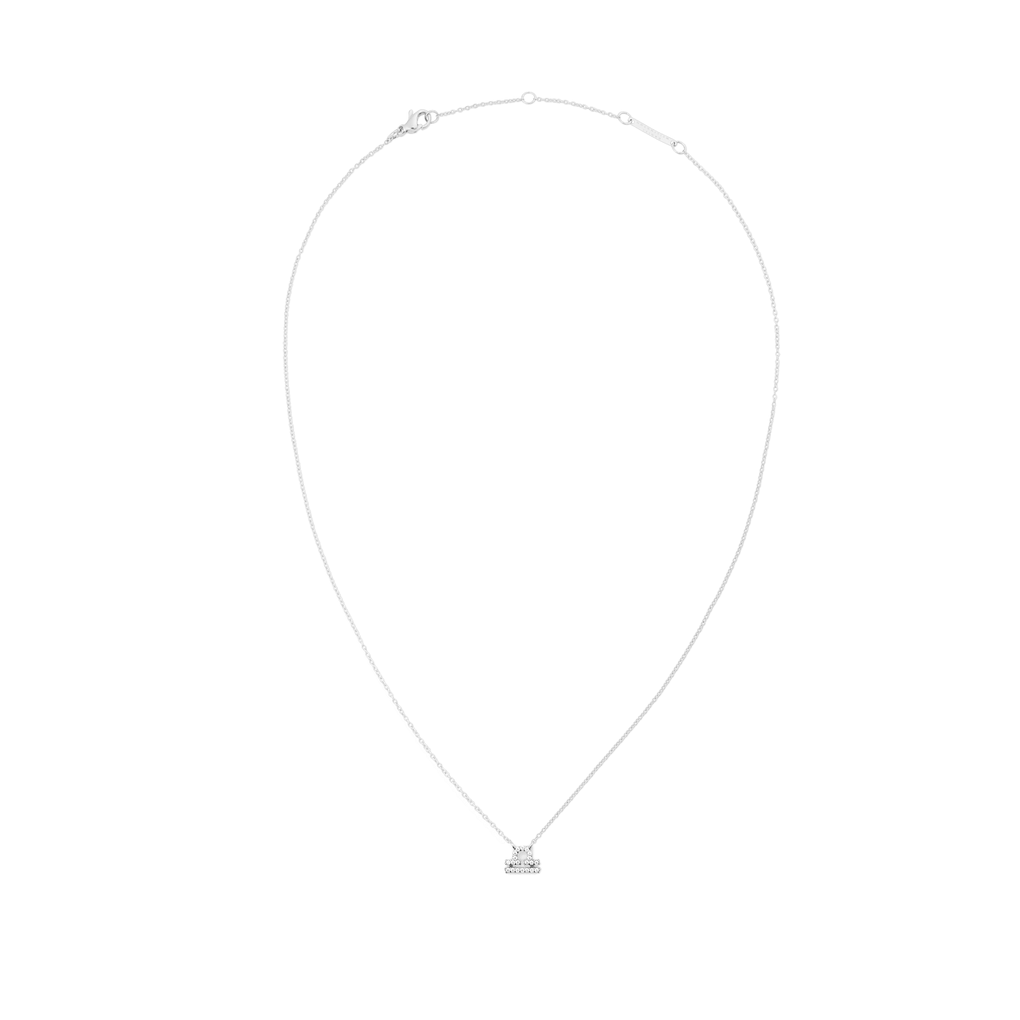 Crystal Zodiac Chain Necklace Silver - Image 24