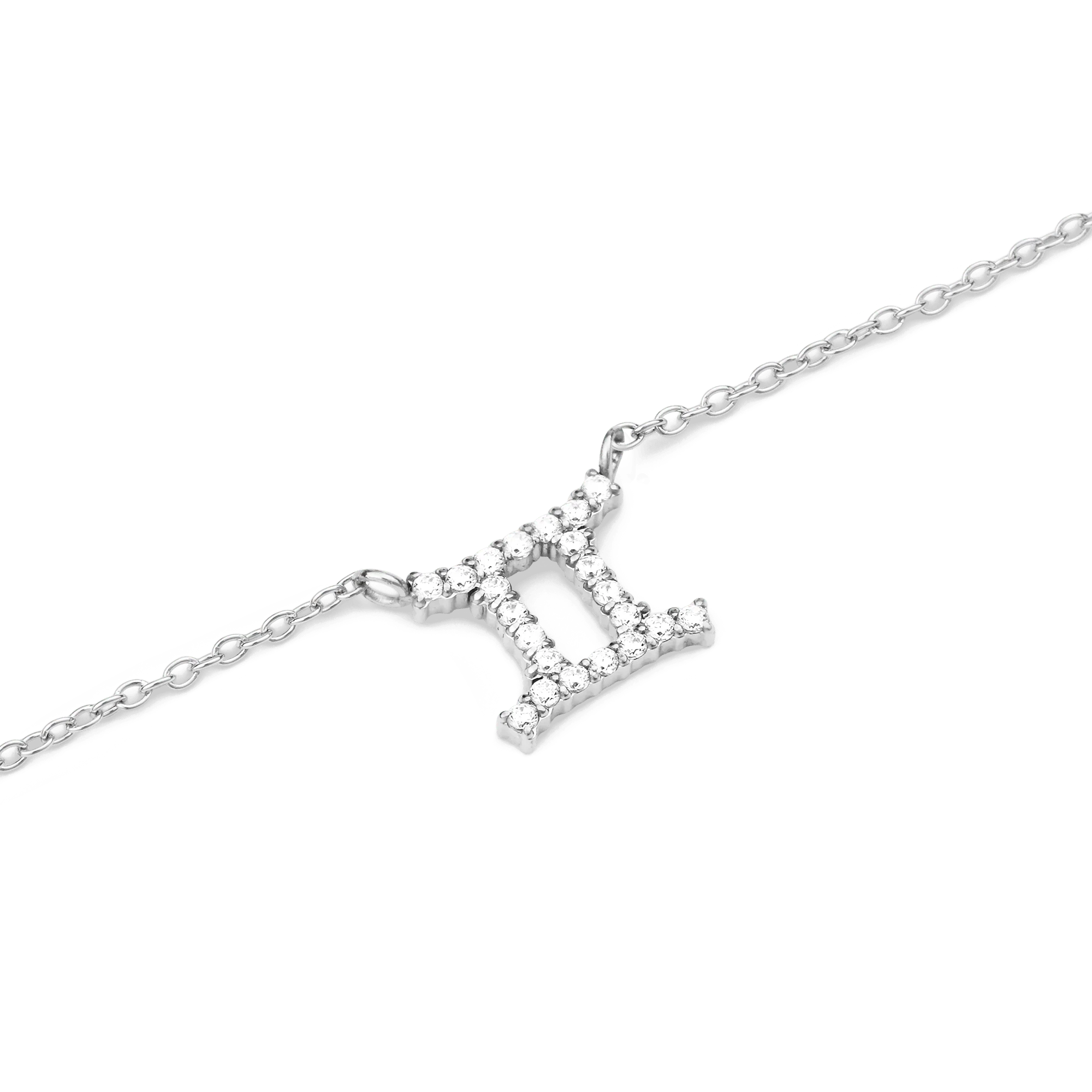 Crystal Zodiac Chain Necklace Silver - Image 38