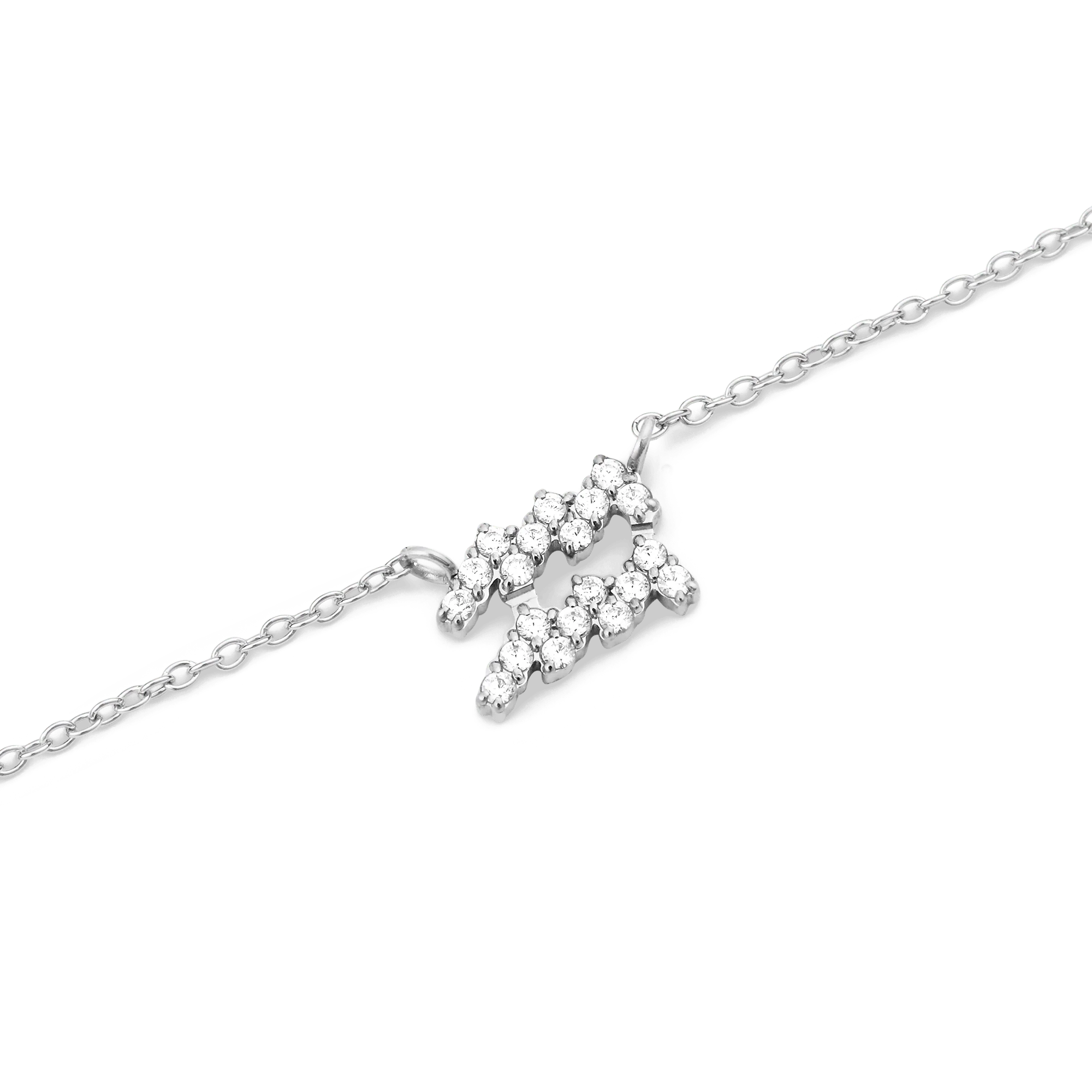 Crystal Zodiac Chain Necklace Silver - Image 6