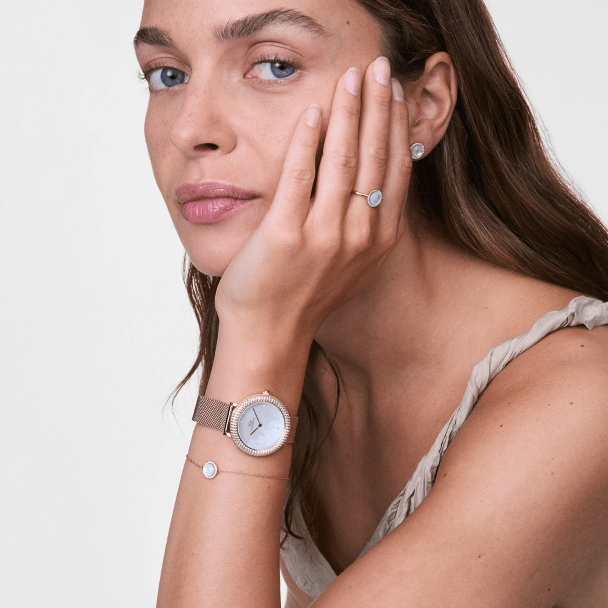 Crystalline Bezel & Audrey MOP Rose Gold Set - Image 2