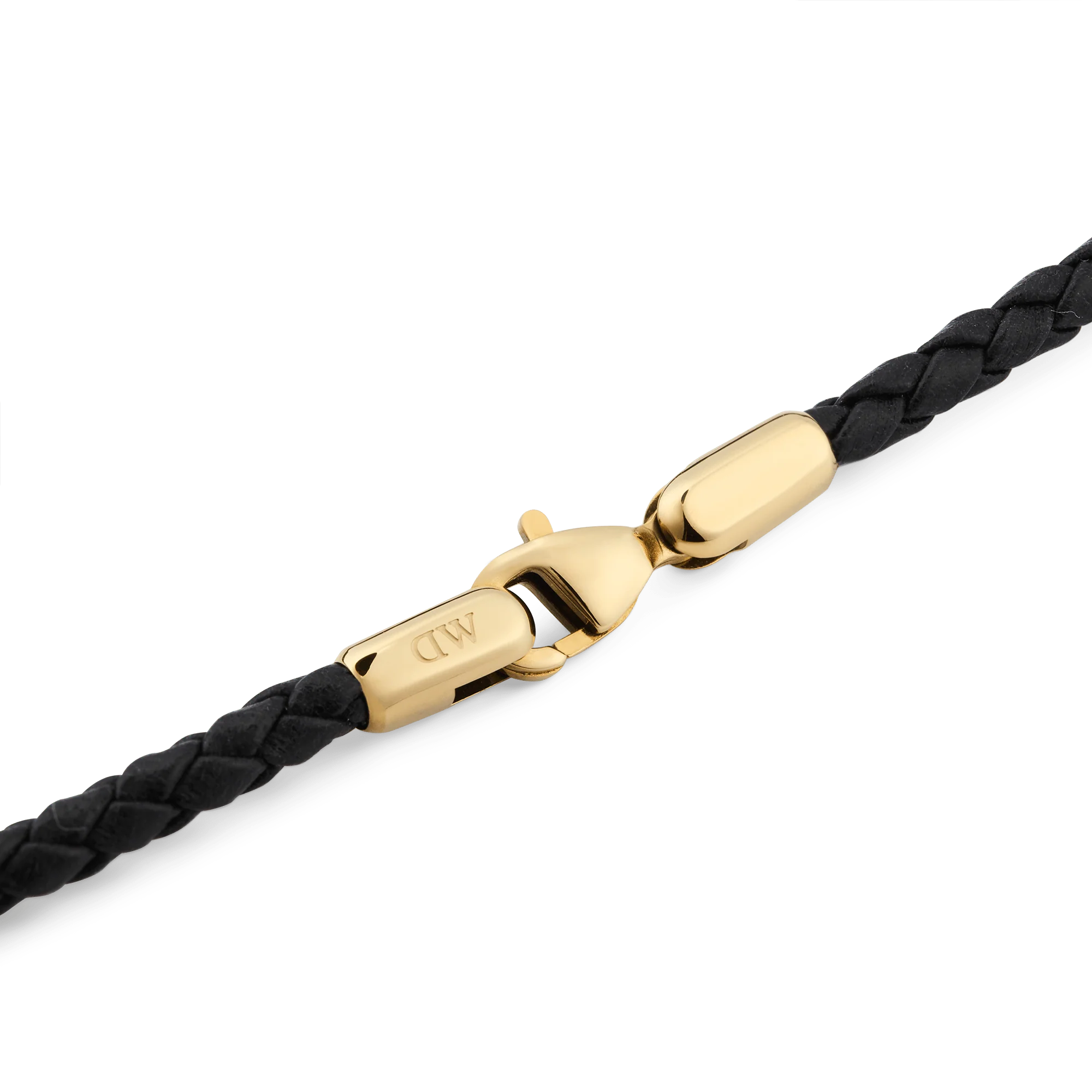 Daniel  Braided Leather Bracelet Sheffield 2.8 Gold - Image 4