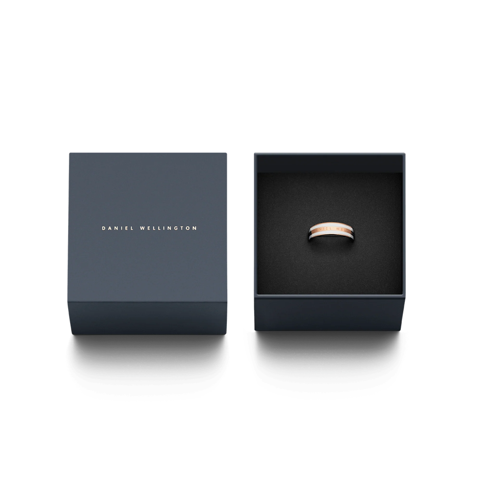 Emalie Ring Satin White Rose Gold - Image 4
