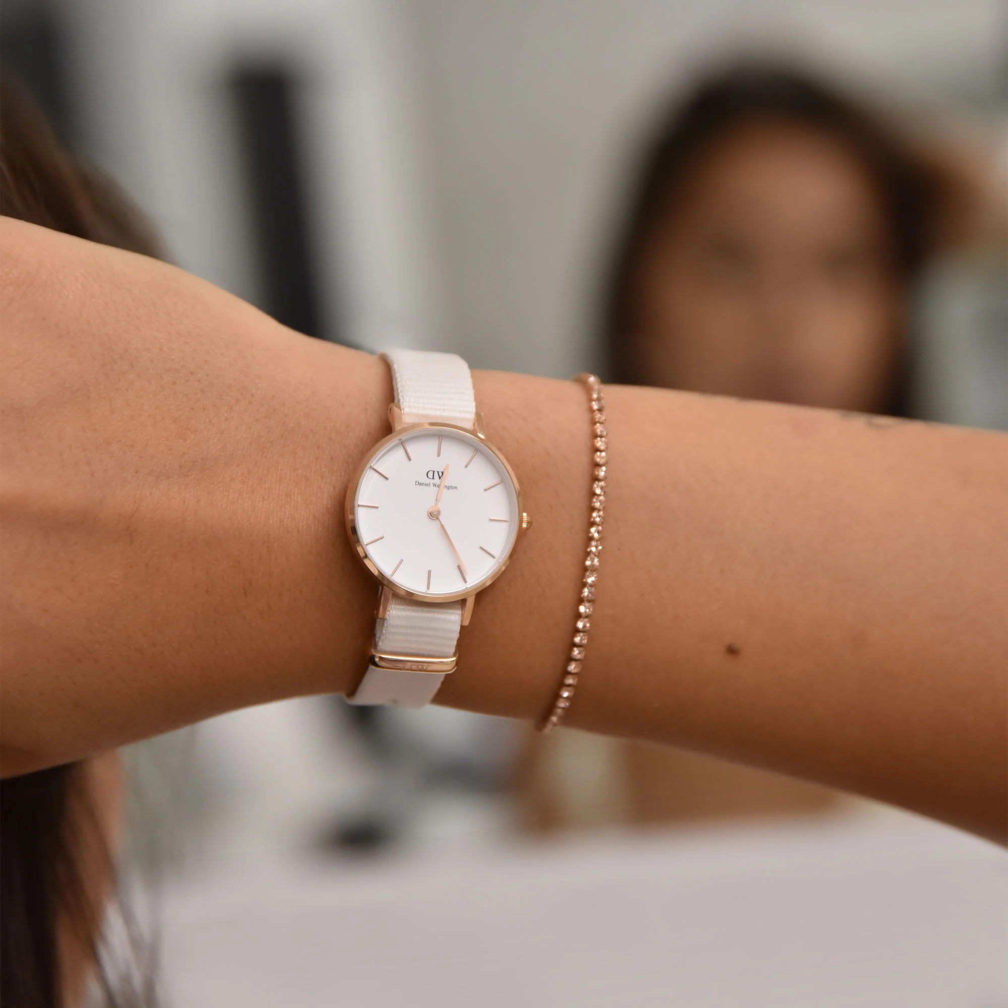 Federica Scagnetti x DW Peach Tennis Bracelet Rose Gold - Image 2
