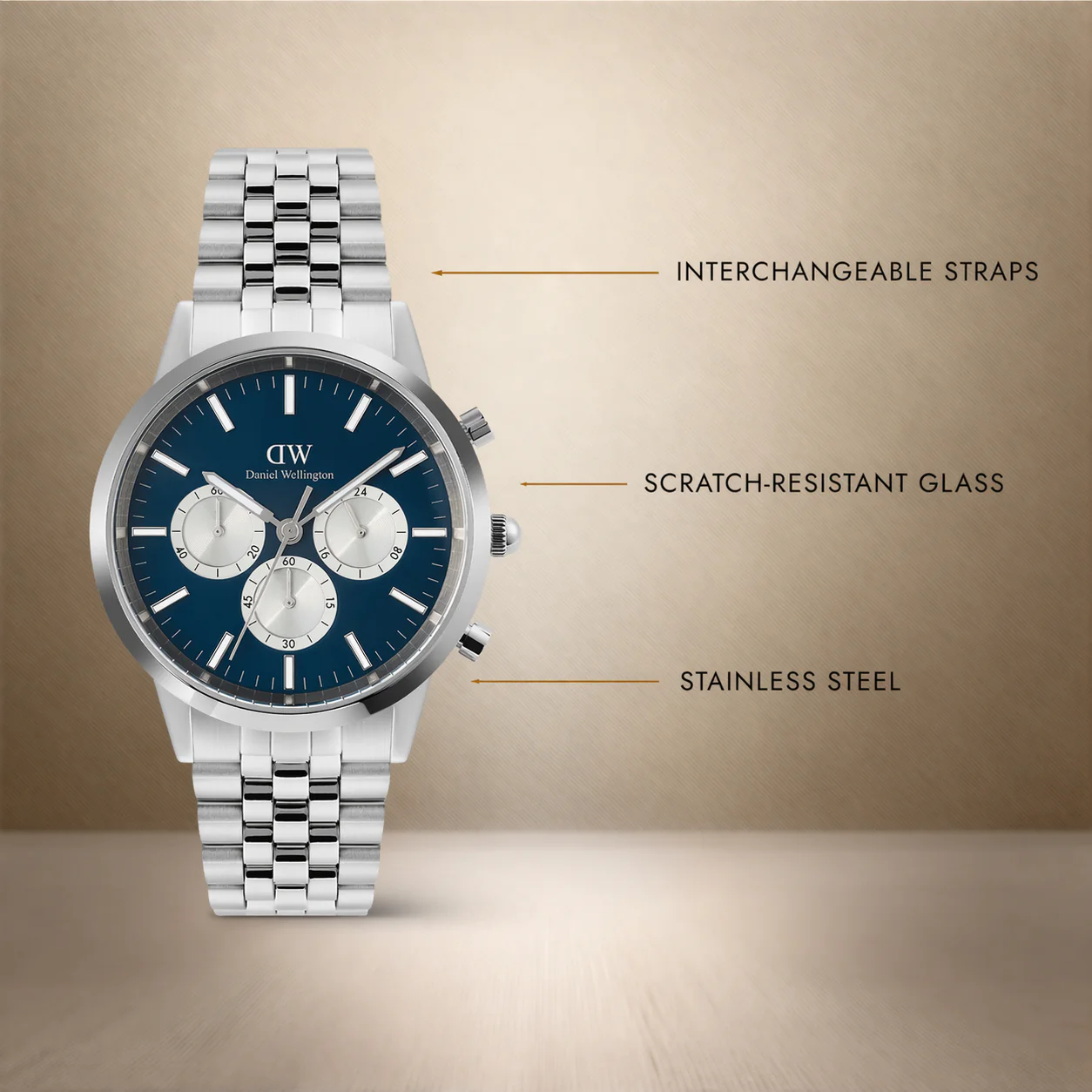 Iconic Chronograph Arch 5-Link Arctic Panda Silver - Image 3