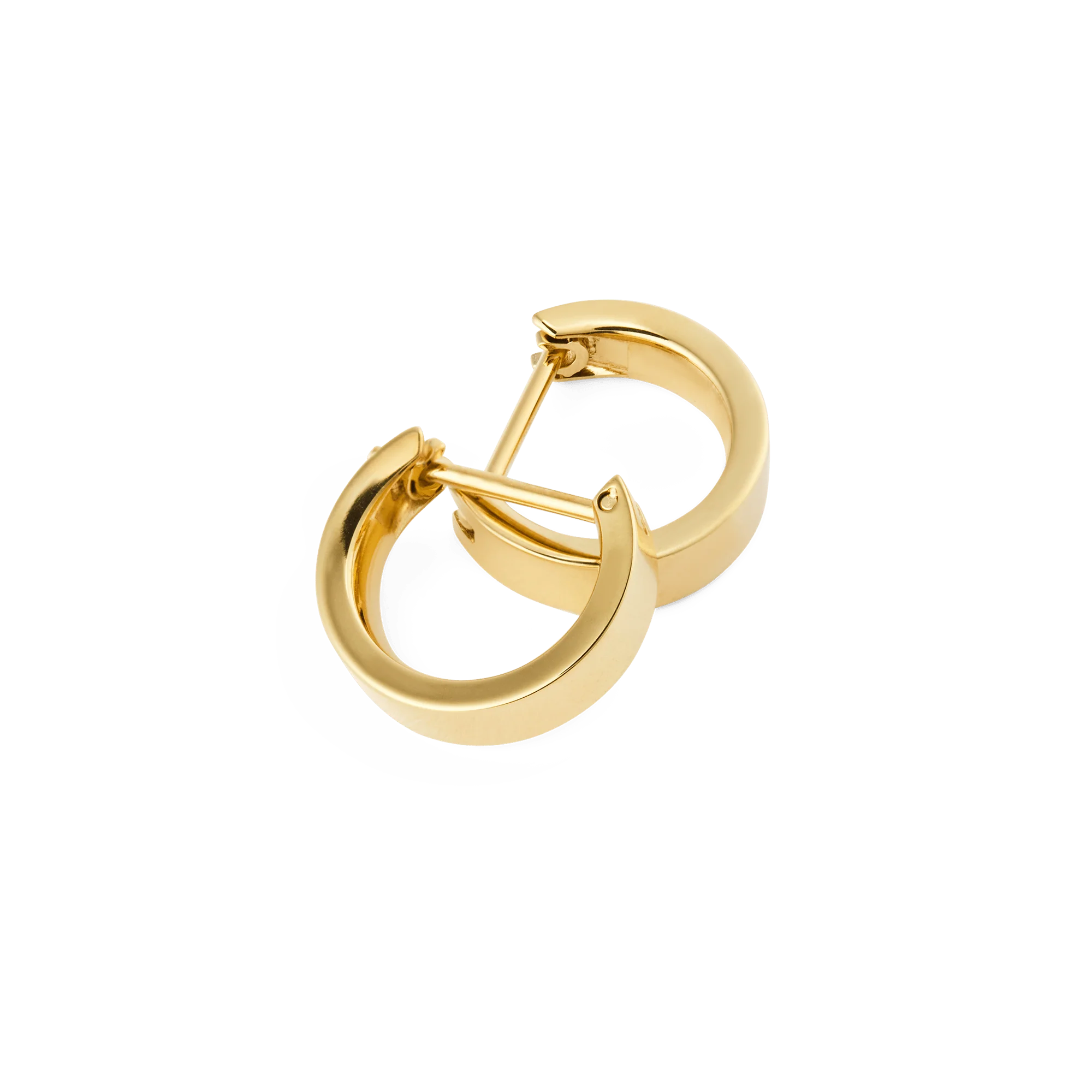 Line Earrings Polished Gold 3.5mm - Image 4