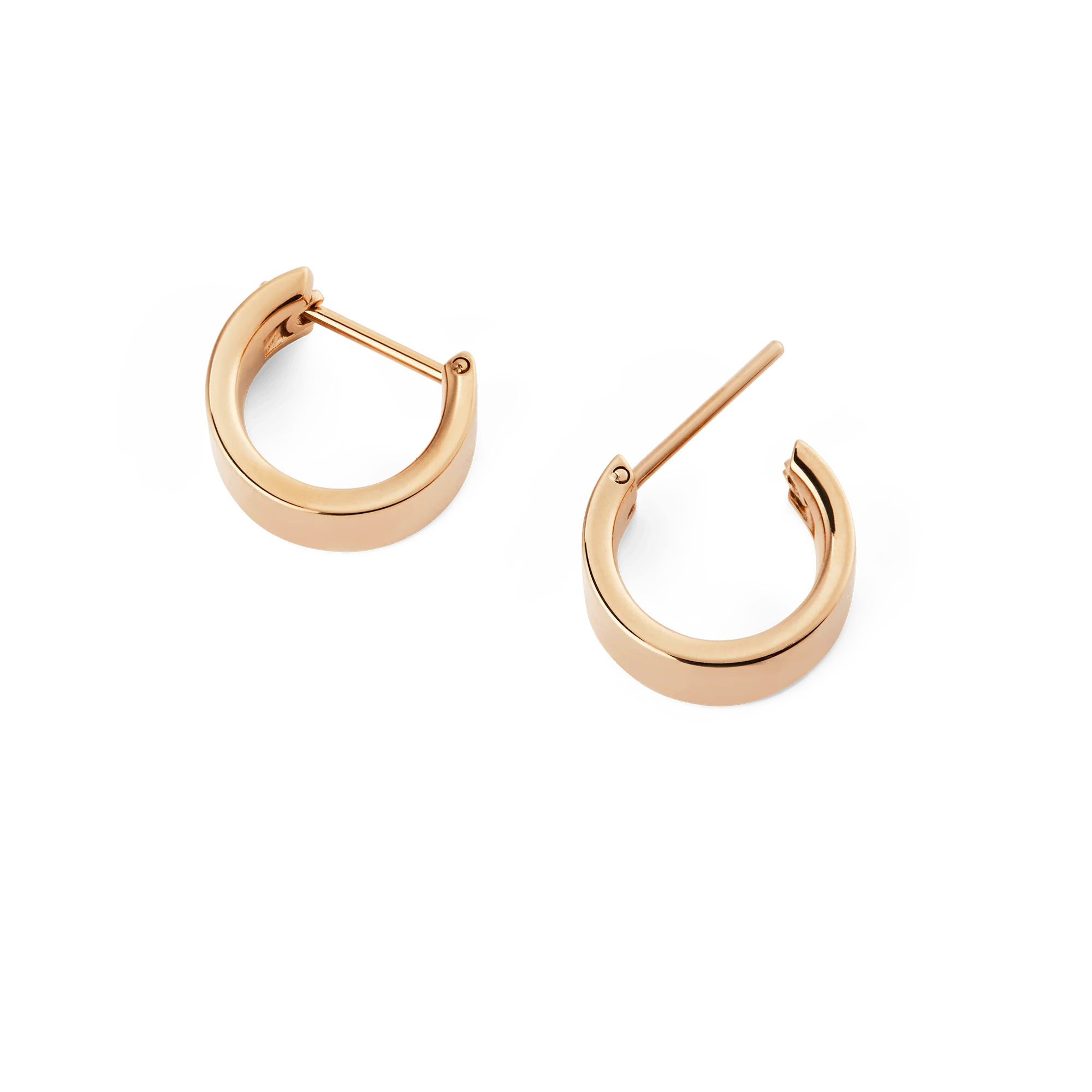 Line Earrings Polished Rose Gold 5.5mm - Image 3