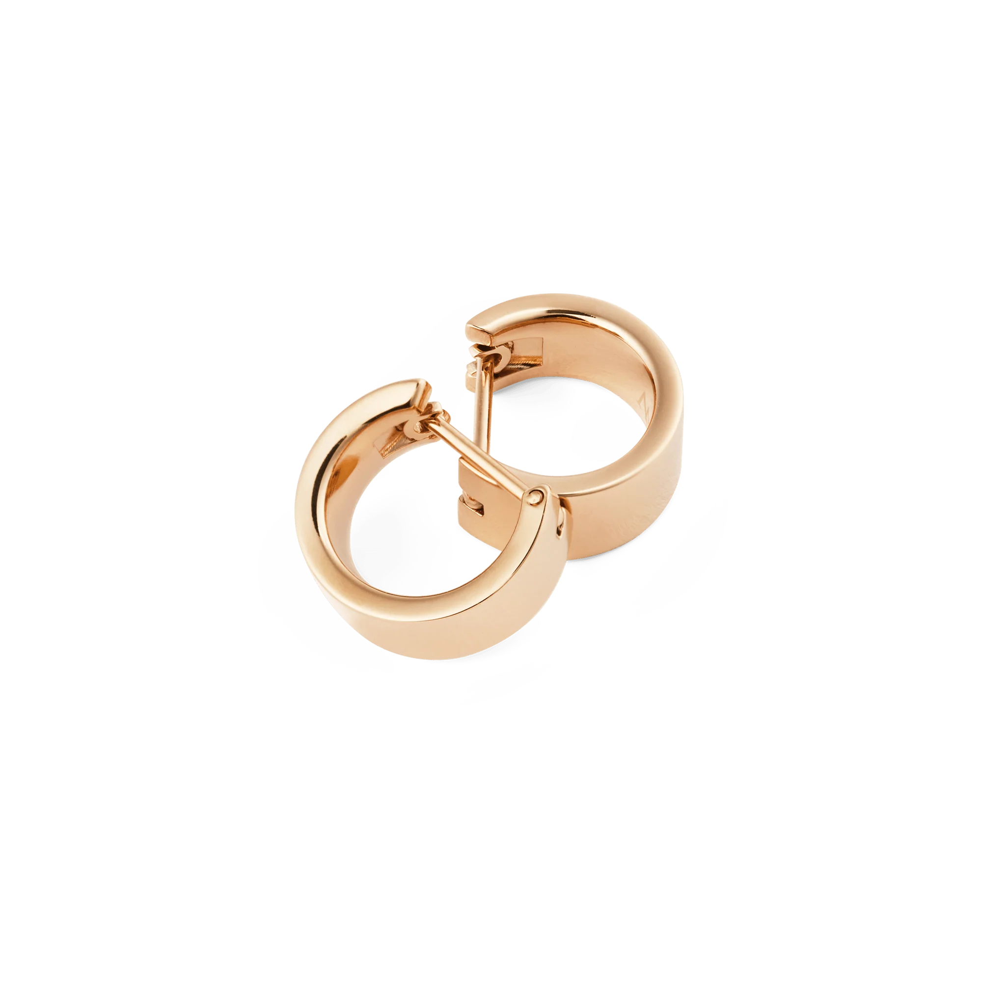 Line Earrings Polished Rose Gold 5.5mm - Image 4